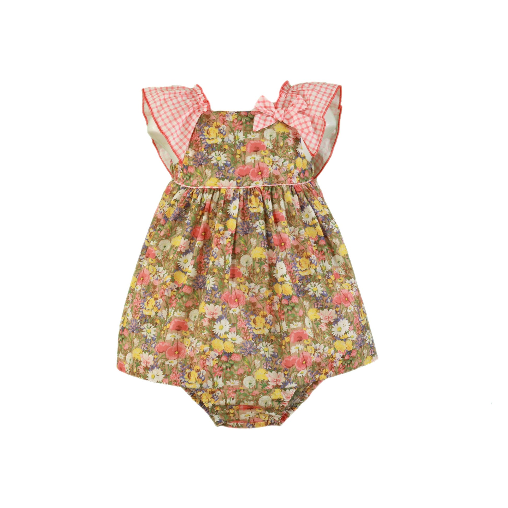 MIRANDA Coral Baby Girls Floral Dress & Knickers - 502