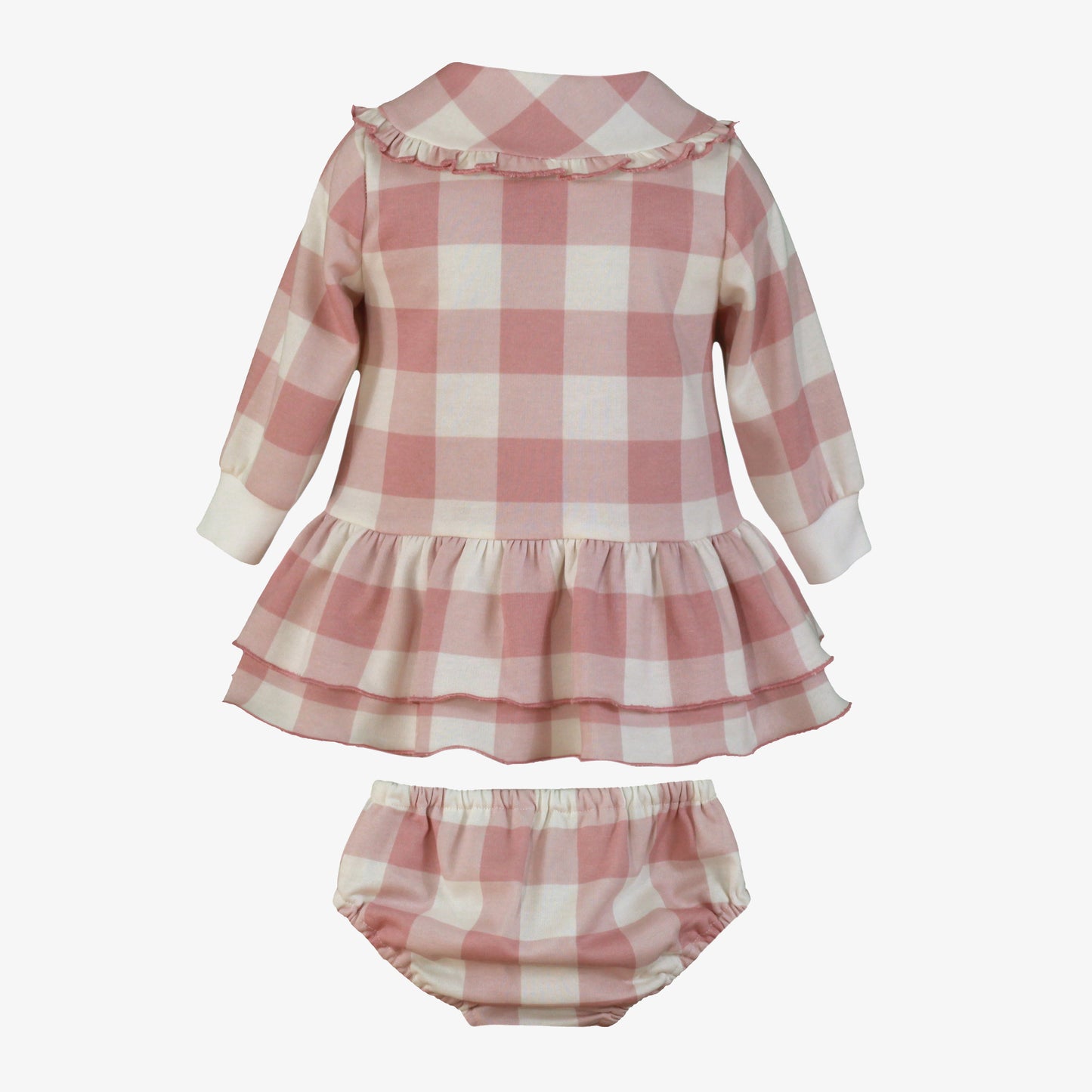 AW25 MIRANDA Pink Check Girls Dress & Knickers - 517VB