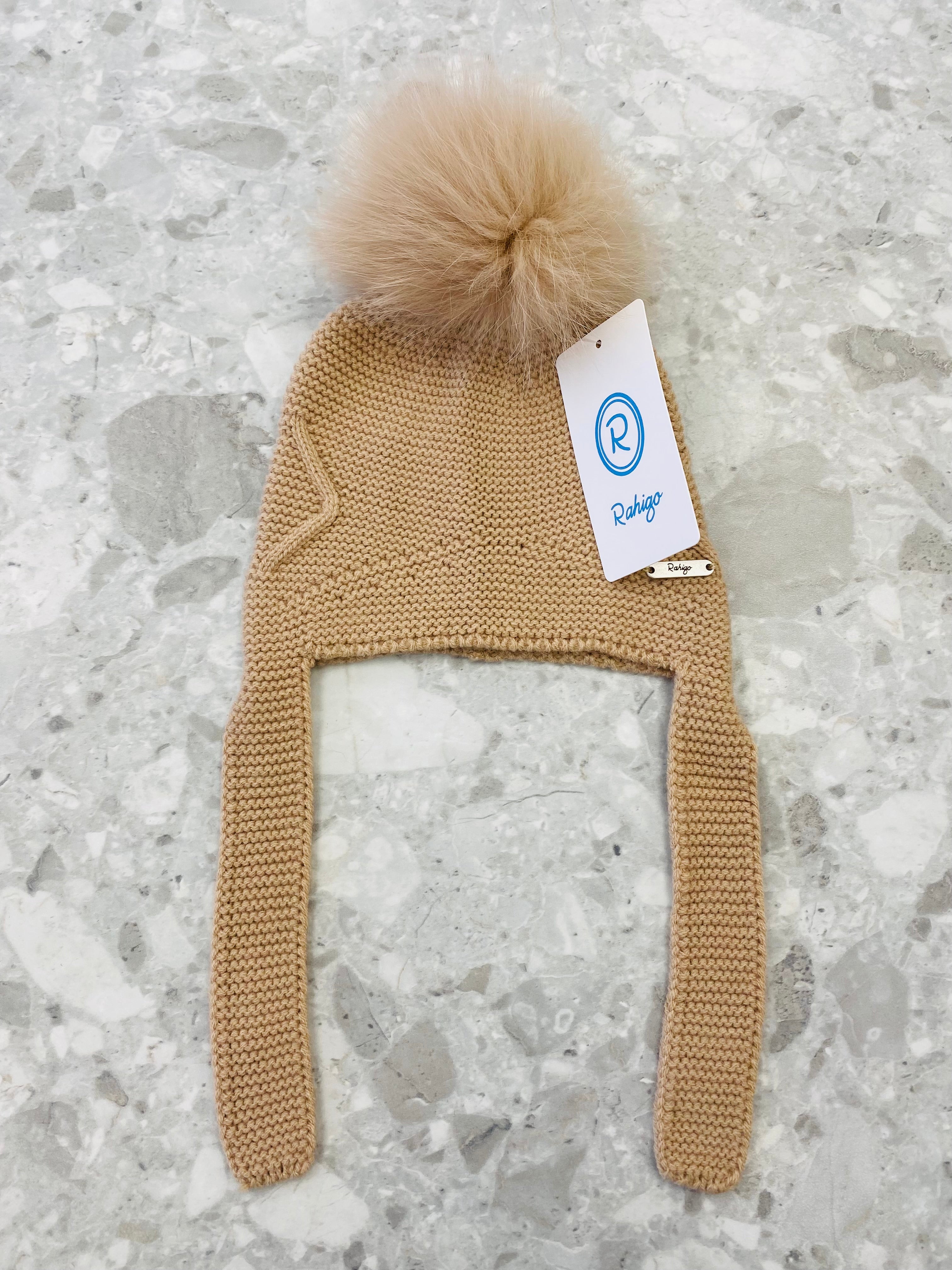 AW25 RAHIGO Camel Pom Pom Hat with Ear Flaps - 252138
