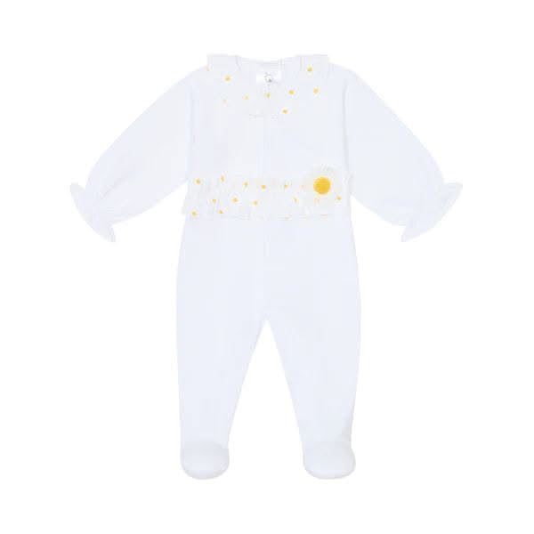 DEOLINDA SS25 Sunny Girls Lemon & White Babygrow - 25125