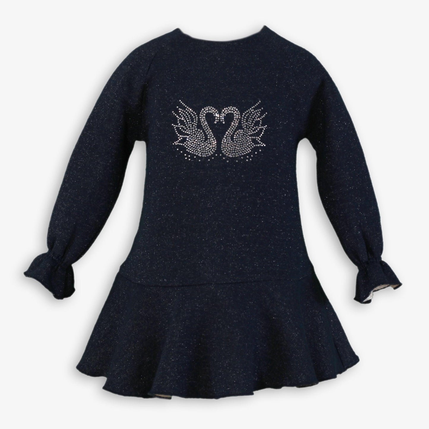 PRE ORDER AW25 MIRANDA Girls Navy Swan A-Line Dress - 622V