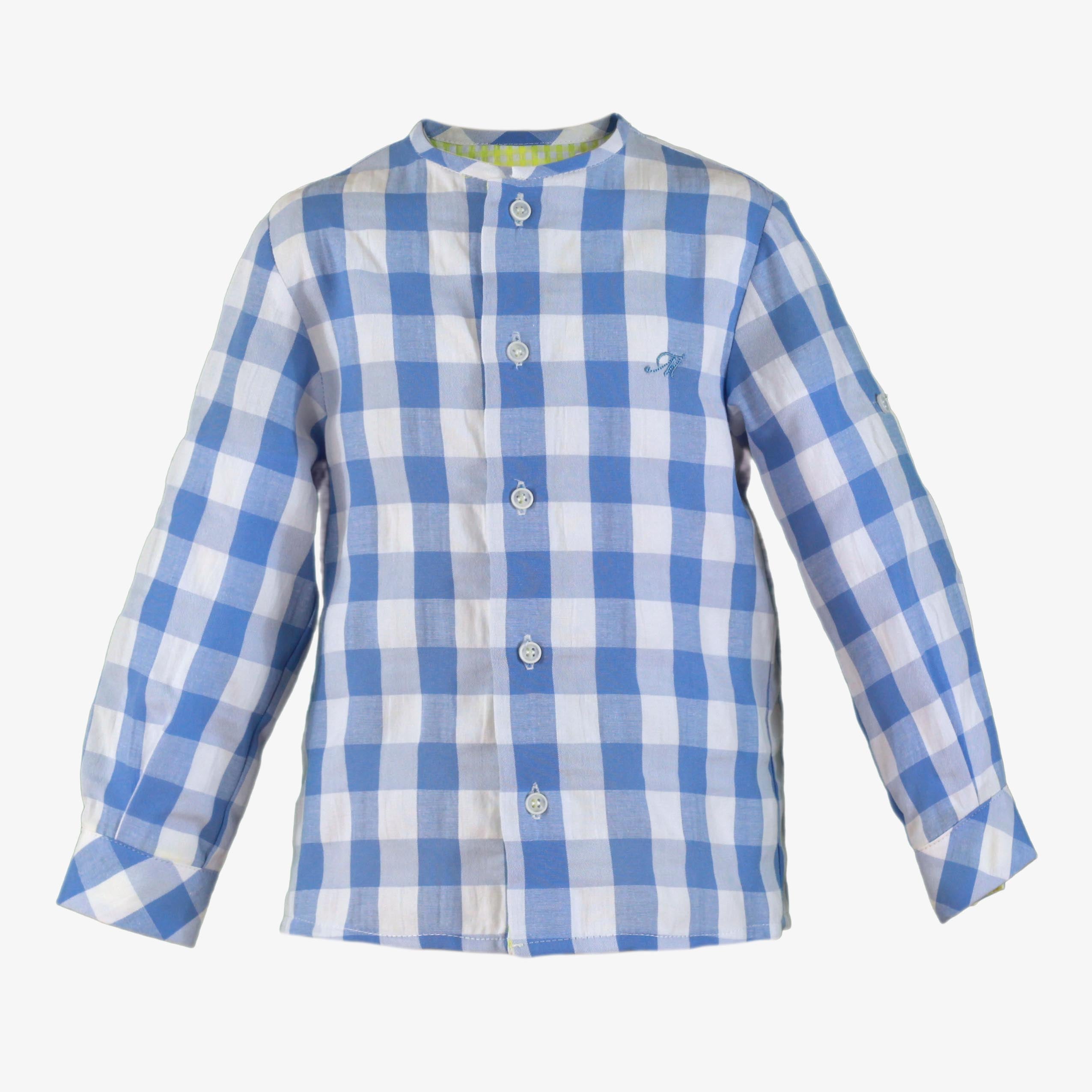 MIRANDA SS25 Blue Boys Gingham Check Short Set - 622/23