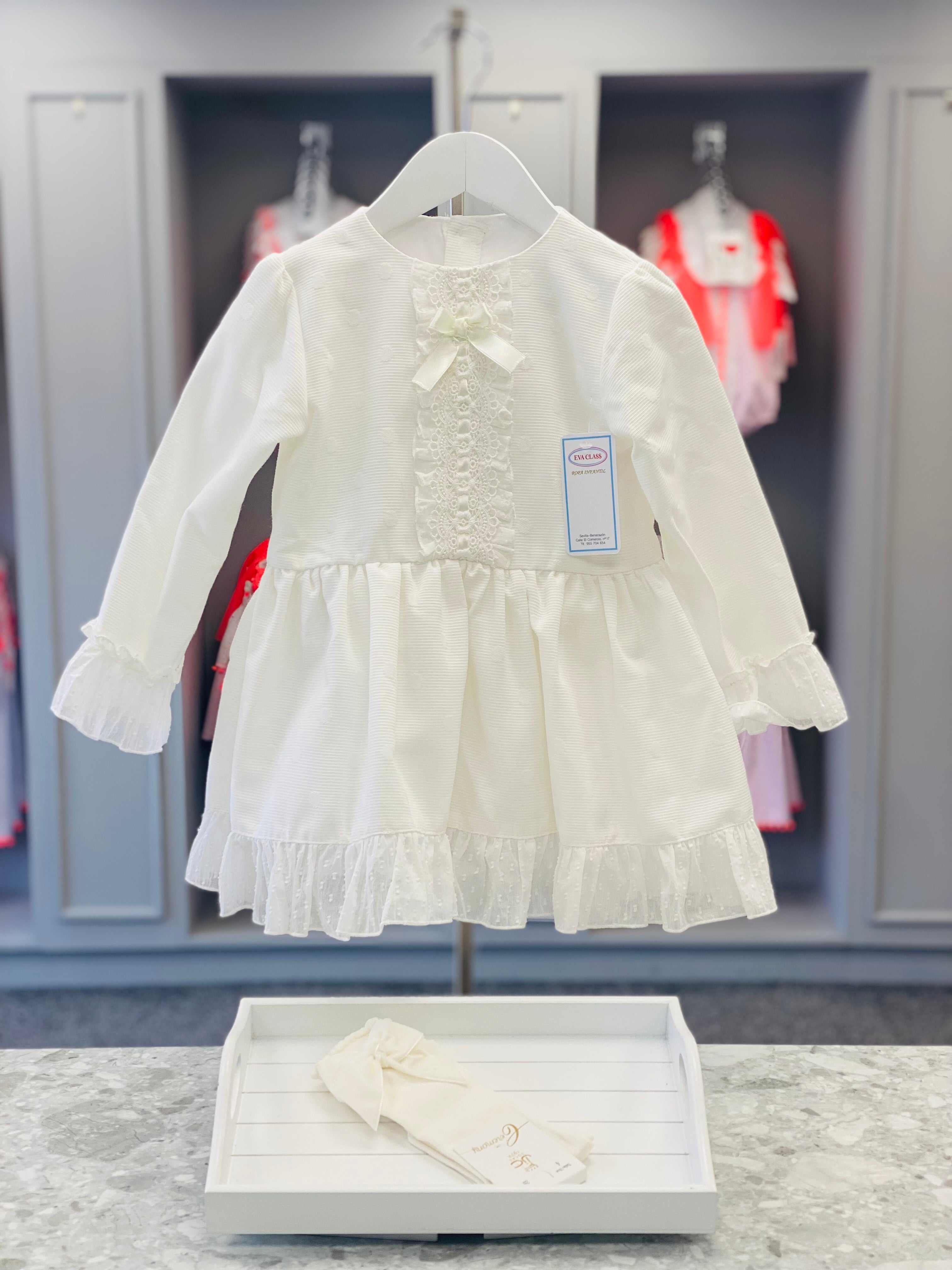 EVA CLASS Crema Girls Cream Puffball Dress - CLEARANCE SALE