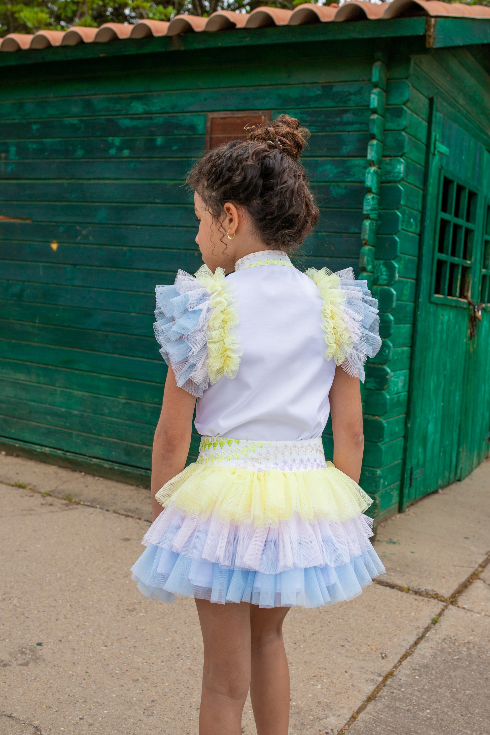 NAXOS Iris Pastel Tulle Girls Skirt Set - 7358