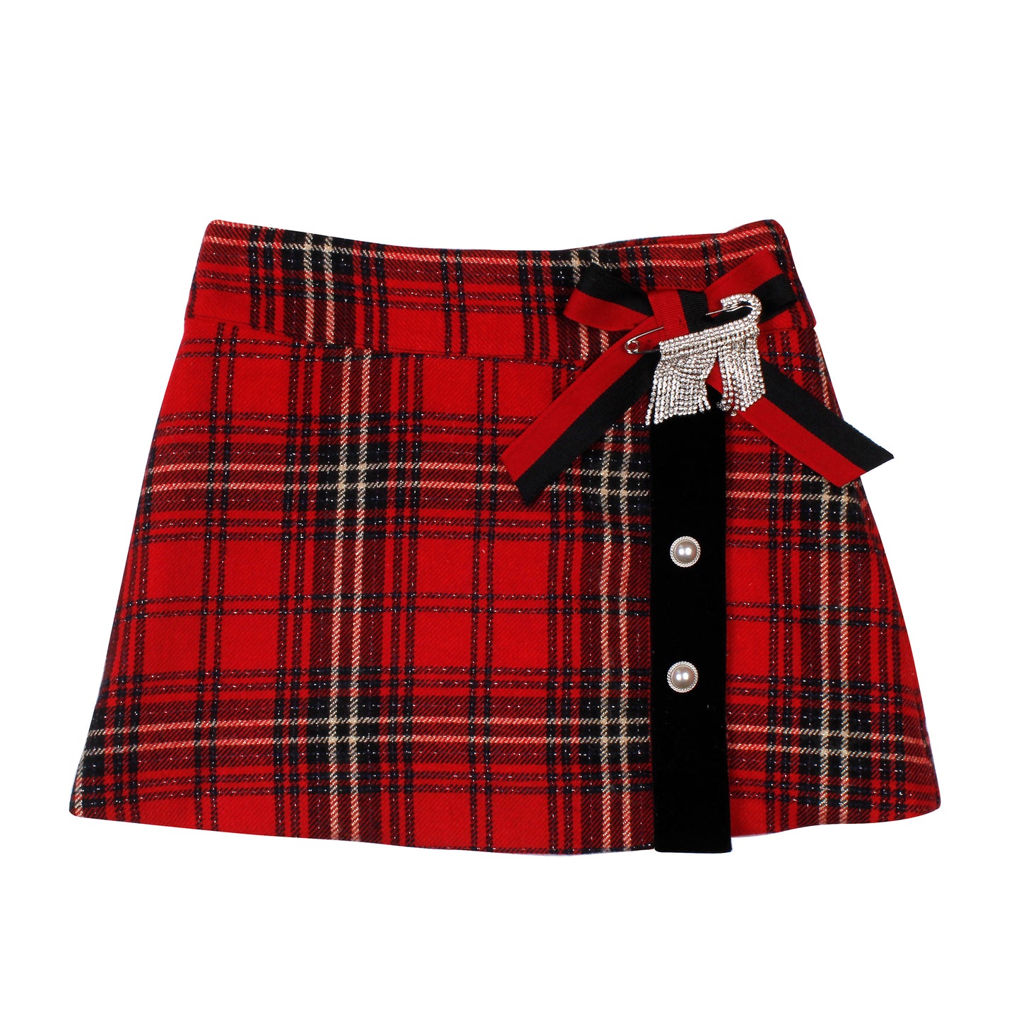 NAXOS AW24 Red Tartan Girls Skirt Set - 7452