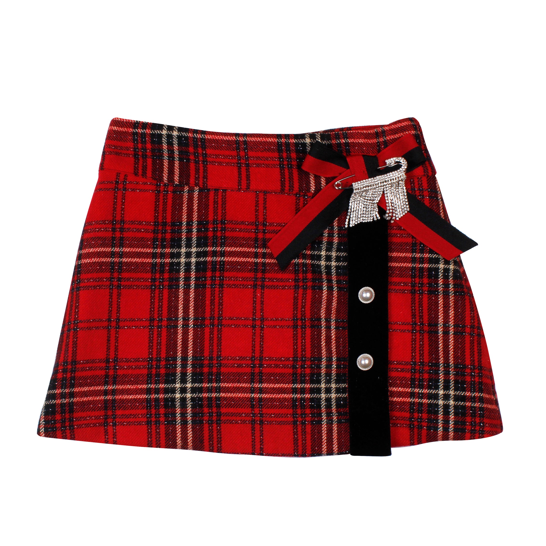 NAXOS AW24 Red Tartan Girls Skirt Set - 7452