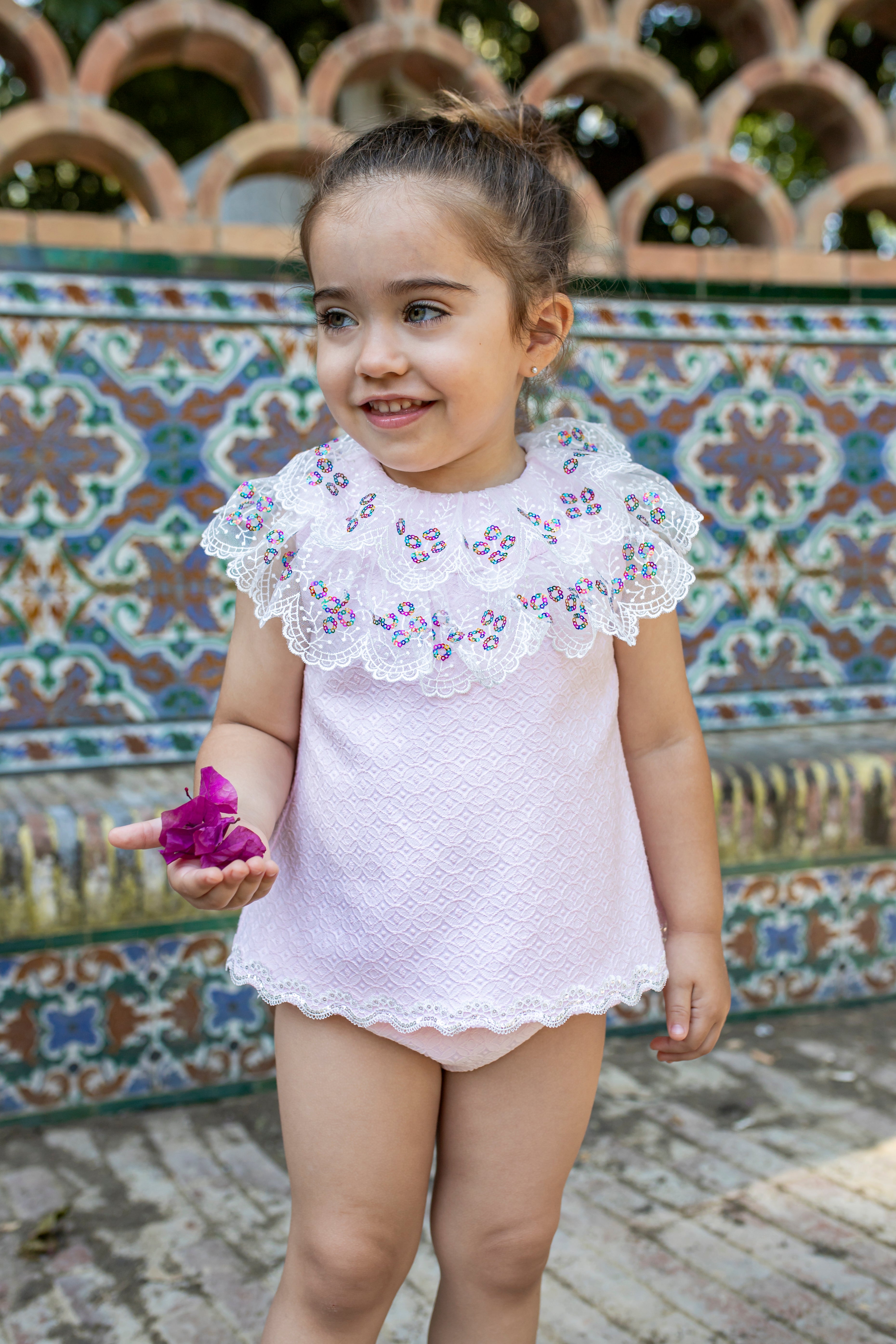 NAXOS SS25 Rosado Girls Pink Sequin Dress & Knickers - CLEARANCE SALE