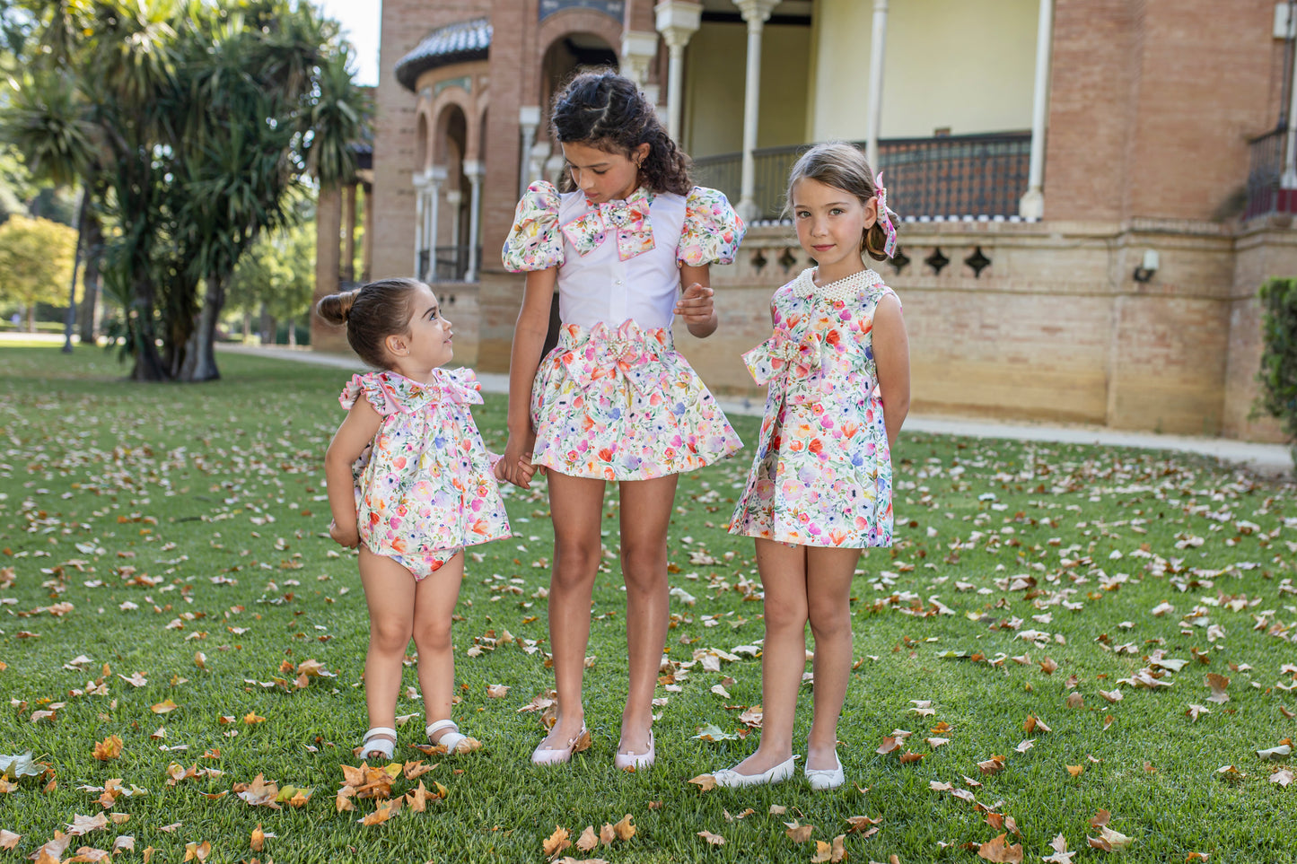 NAXOS SS25 Lila Girls Multicolour Floral A-Line Dress - 7543