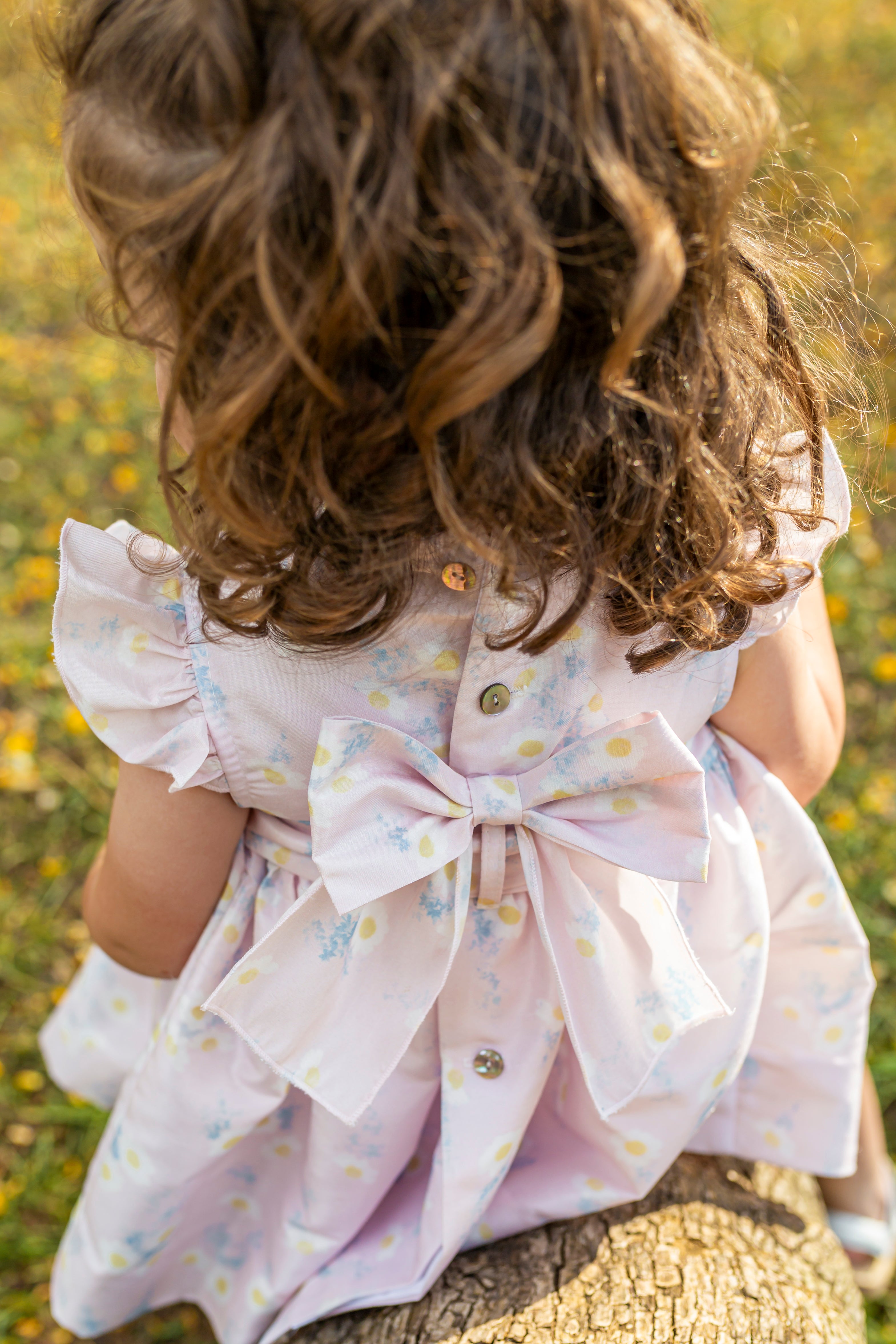 NAXOS SS25 Margarita Pink, Blue & Lemon Girls Hand Smocked Dress - 7534