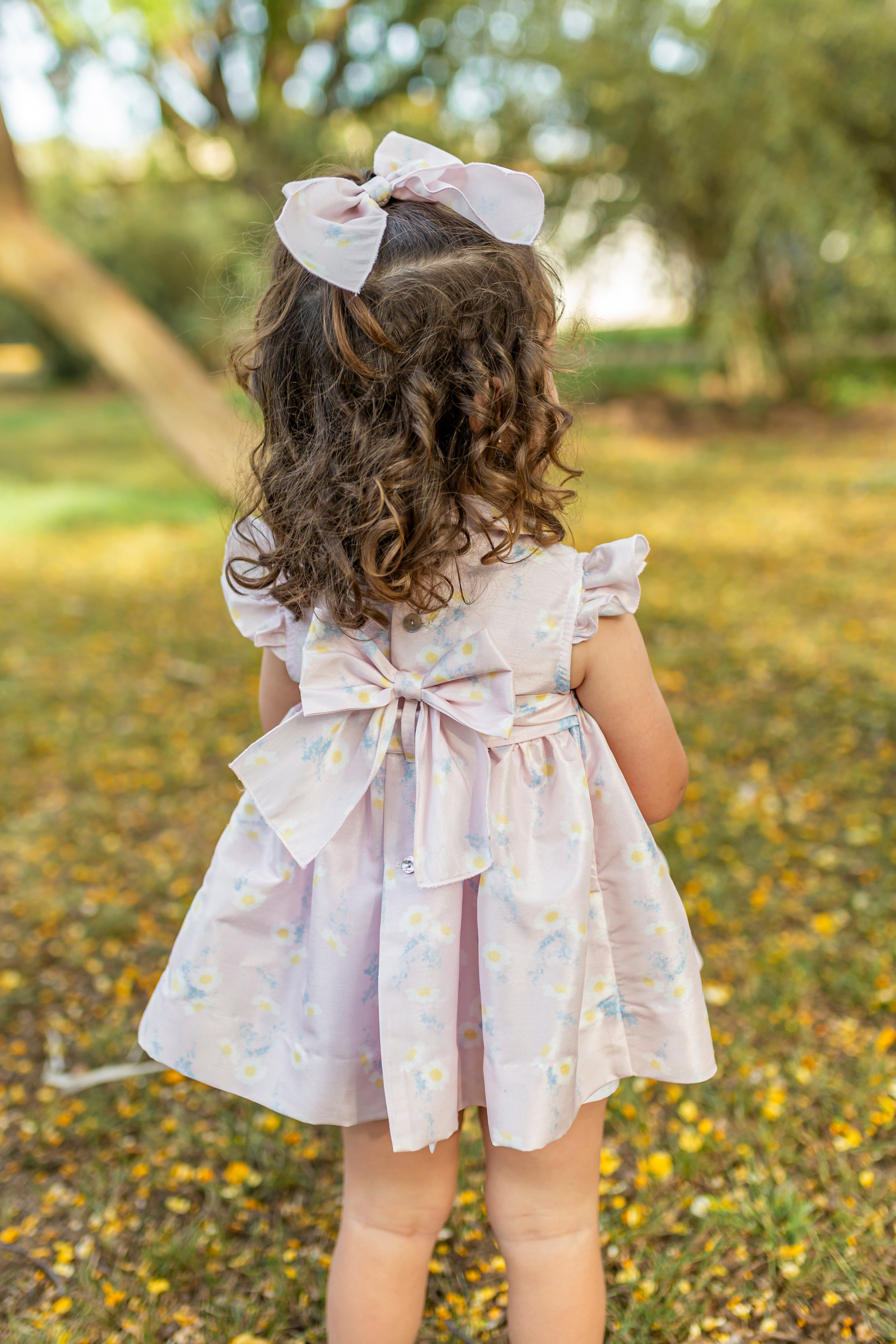 NAXOS SS25 Margarita Pink, Blue & Lemon Girls Hand Smocked Dress - 7534