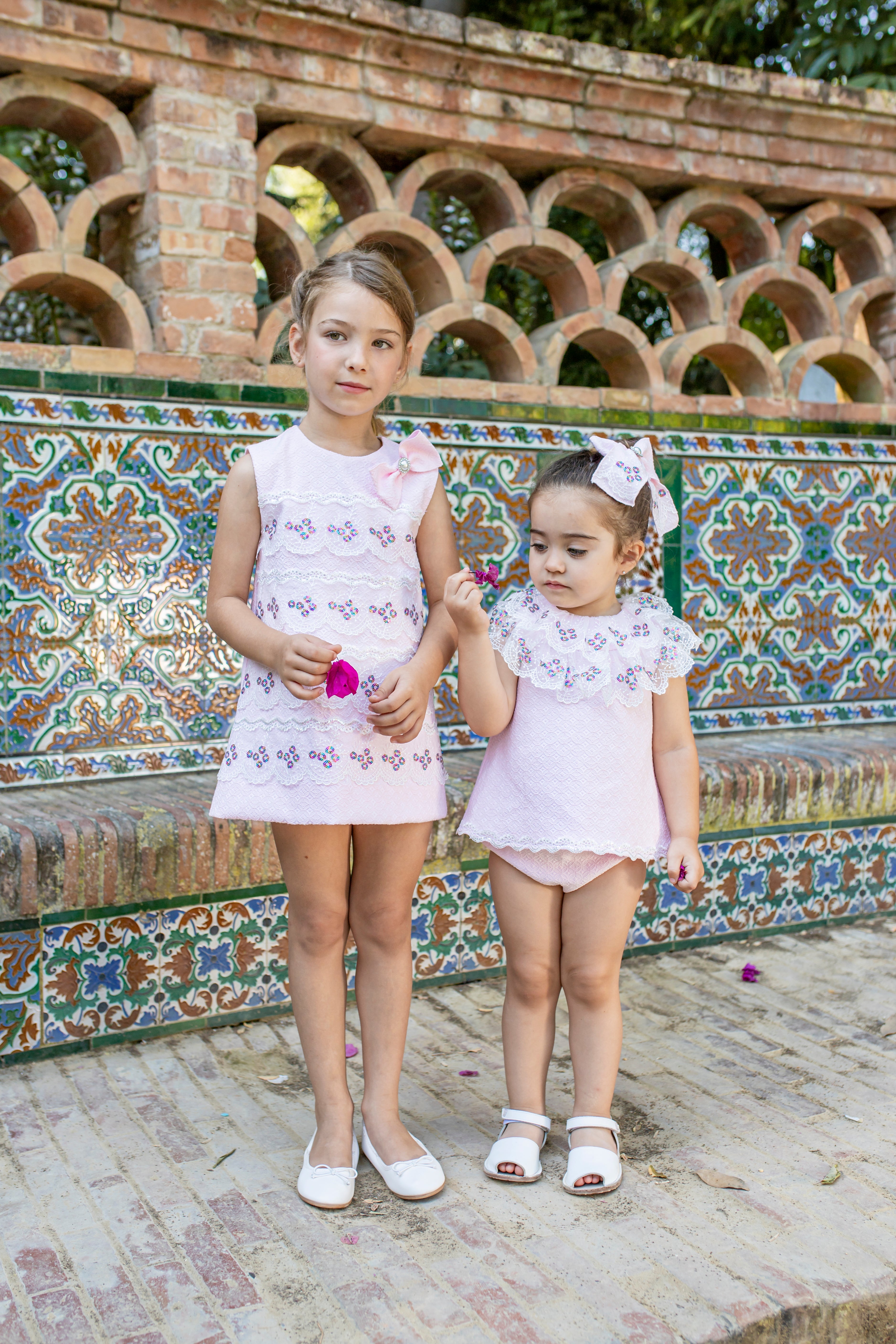 NAXOS SS25 Rosado Girls Pink Sequin A-Line Dress - CLEARANCE SALE
