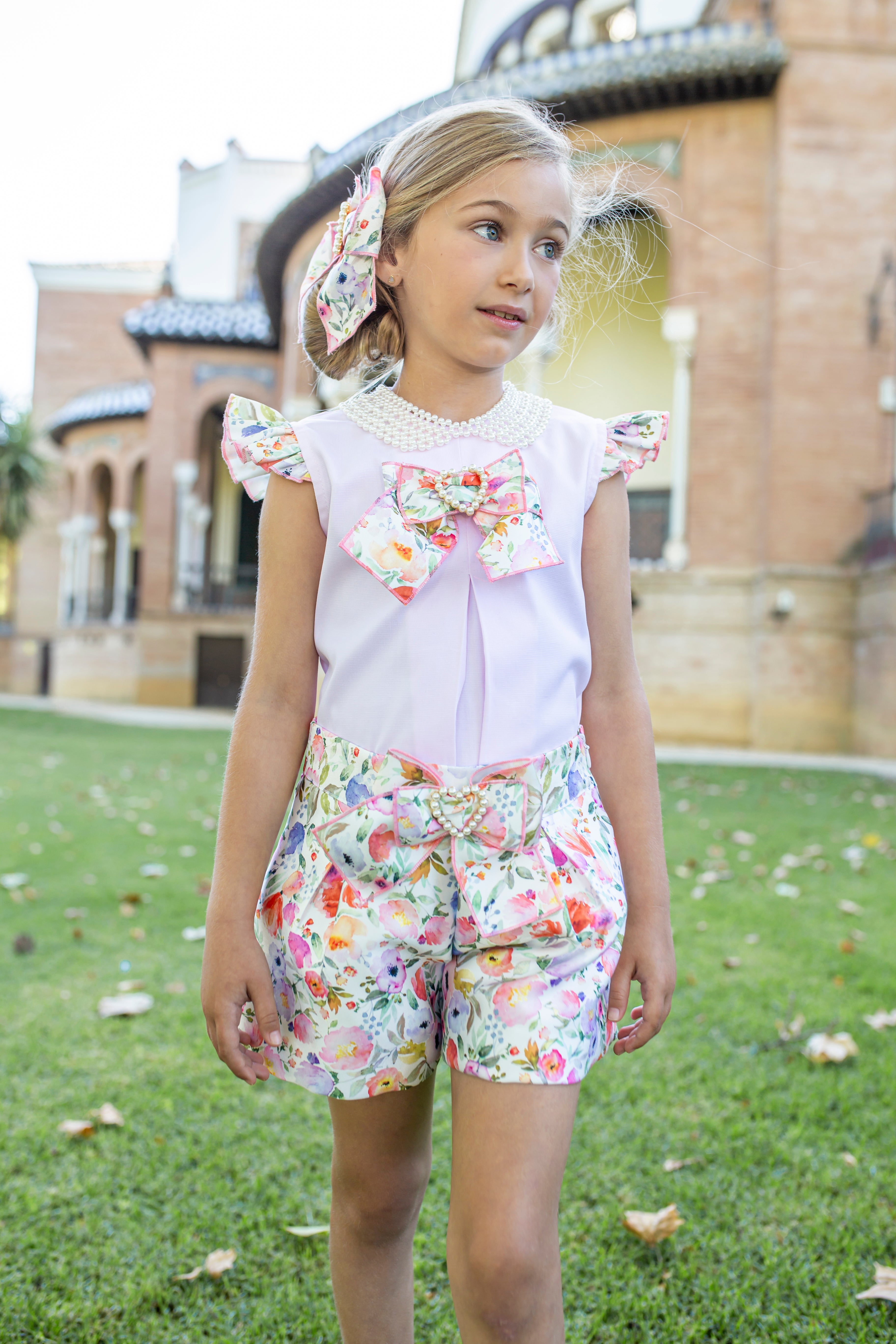 NAXOS SS25 Lila Girls Multicolour Short Set - CLEARANCE SALE