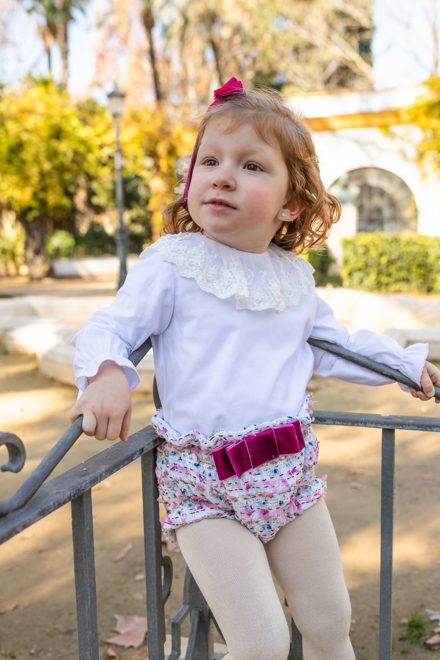 PRE ORDER AW25 NAXOS Purple Tweed Girls Jam Pant Set - 7604