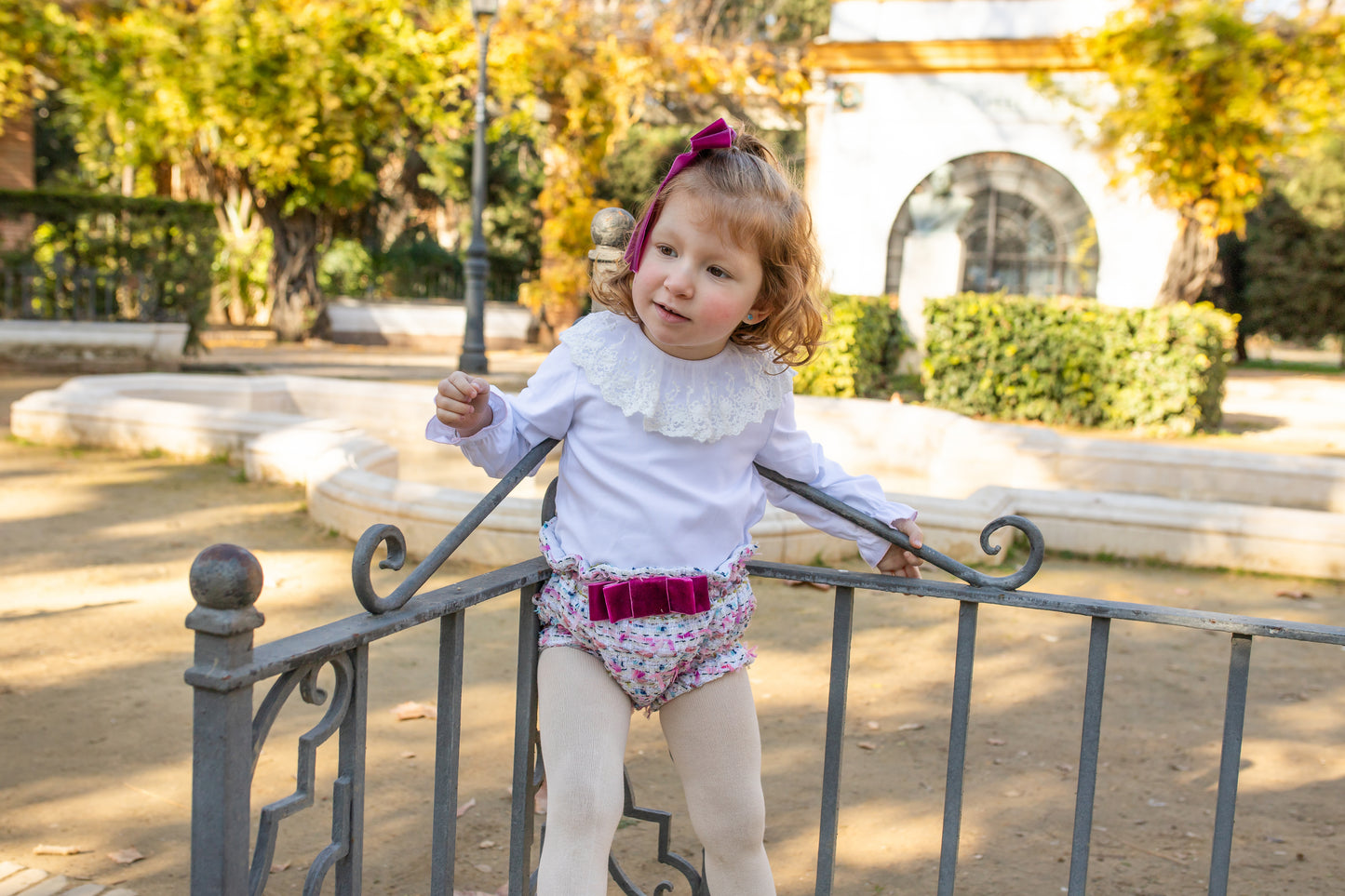 PRE ORDER AW25 NAXOS Purple Tweed Girls Jam Pant Set - 7604