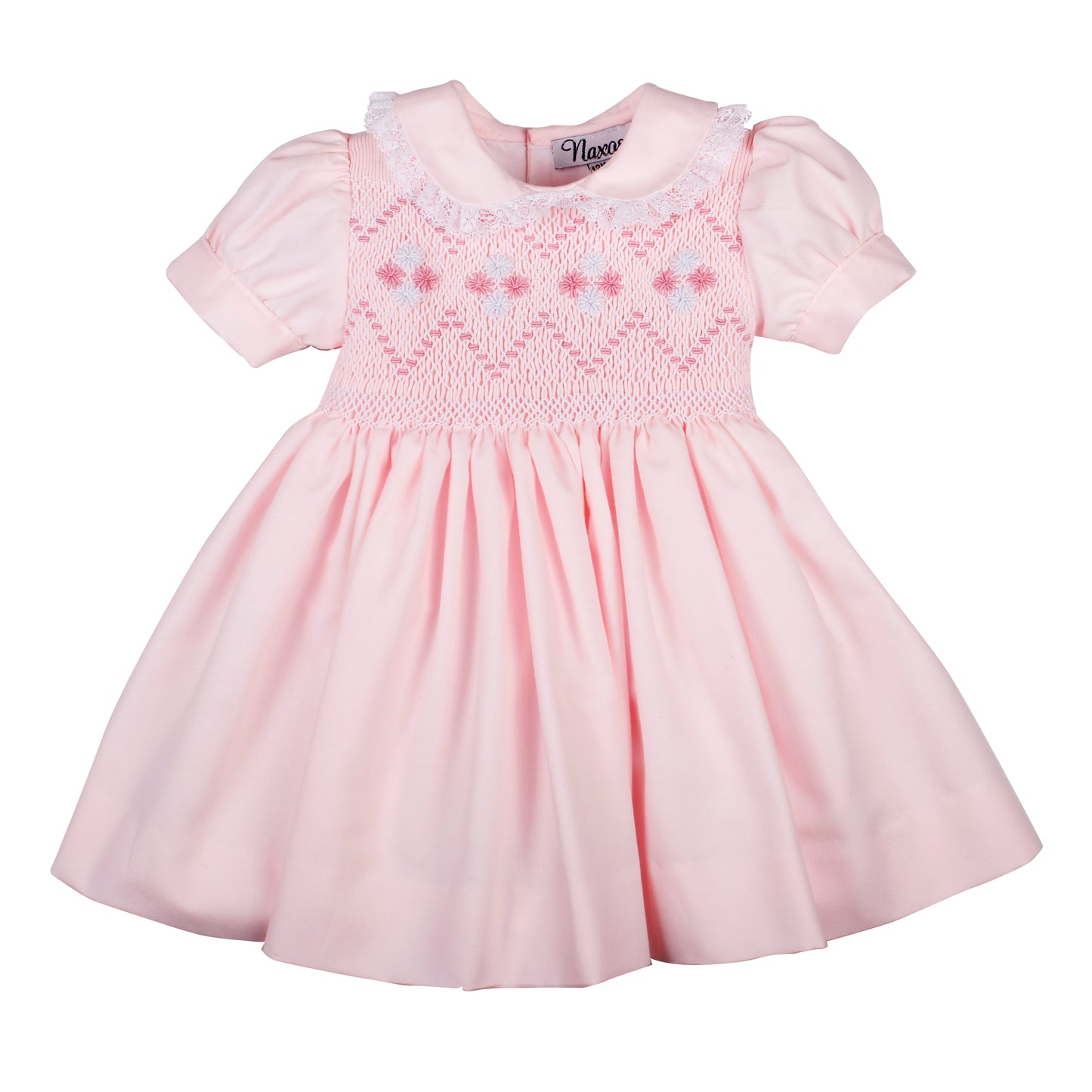 PRE ORDER AW25 NAXOS Pink Girls Hand Smocked Dress - 7623