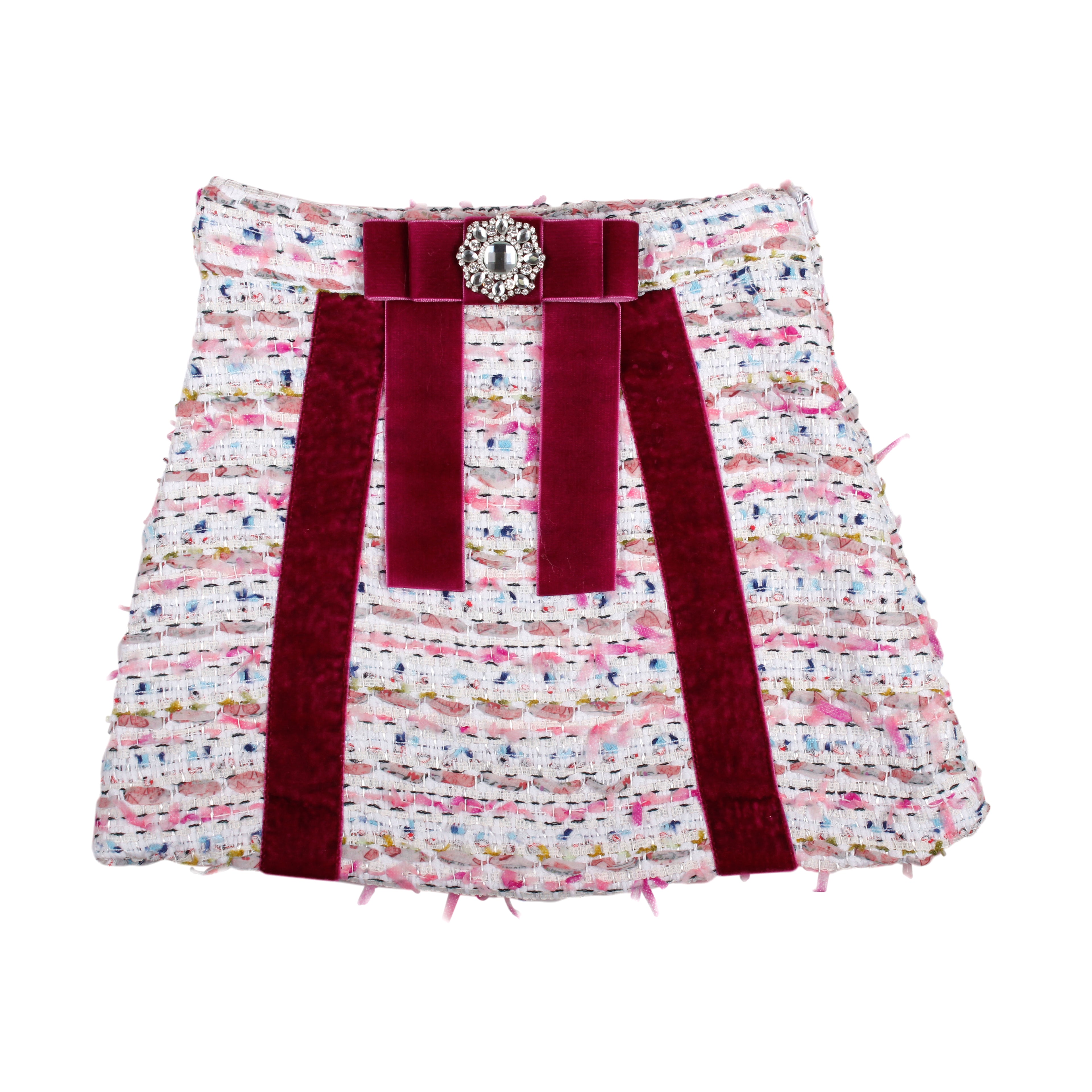 AW25 NAXOS Purple Tweed Girls Skirt Set - 7660