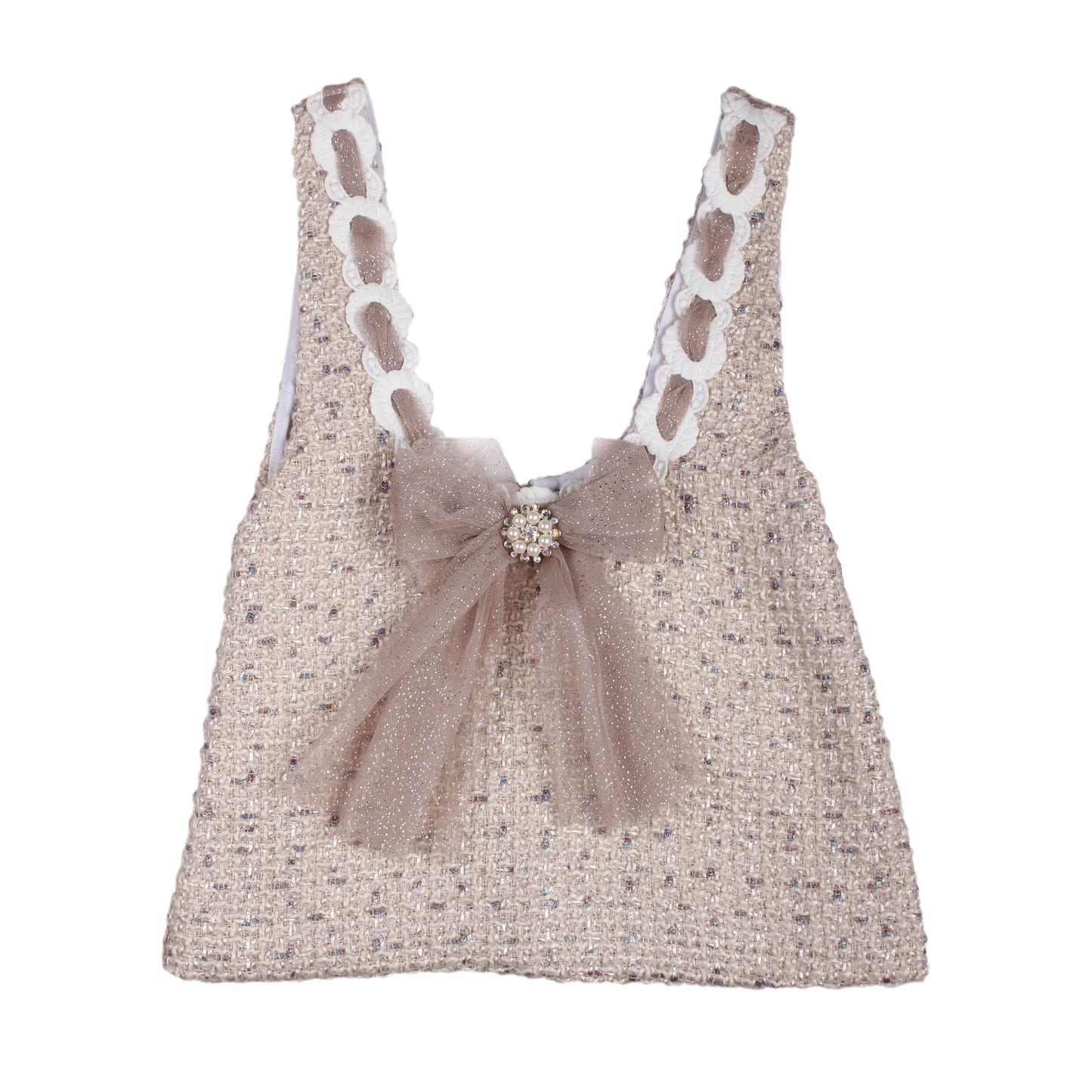 PRE ORDER AW25 NAXOS Camel Tweed Girls Blouse & Pinafore Set - 7642