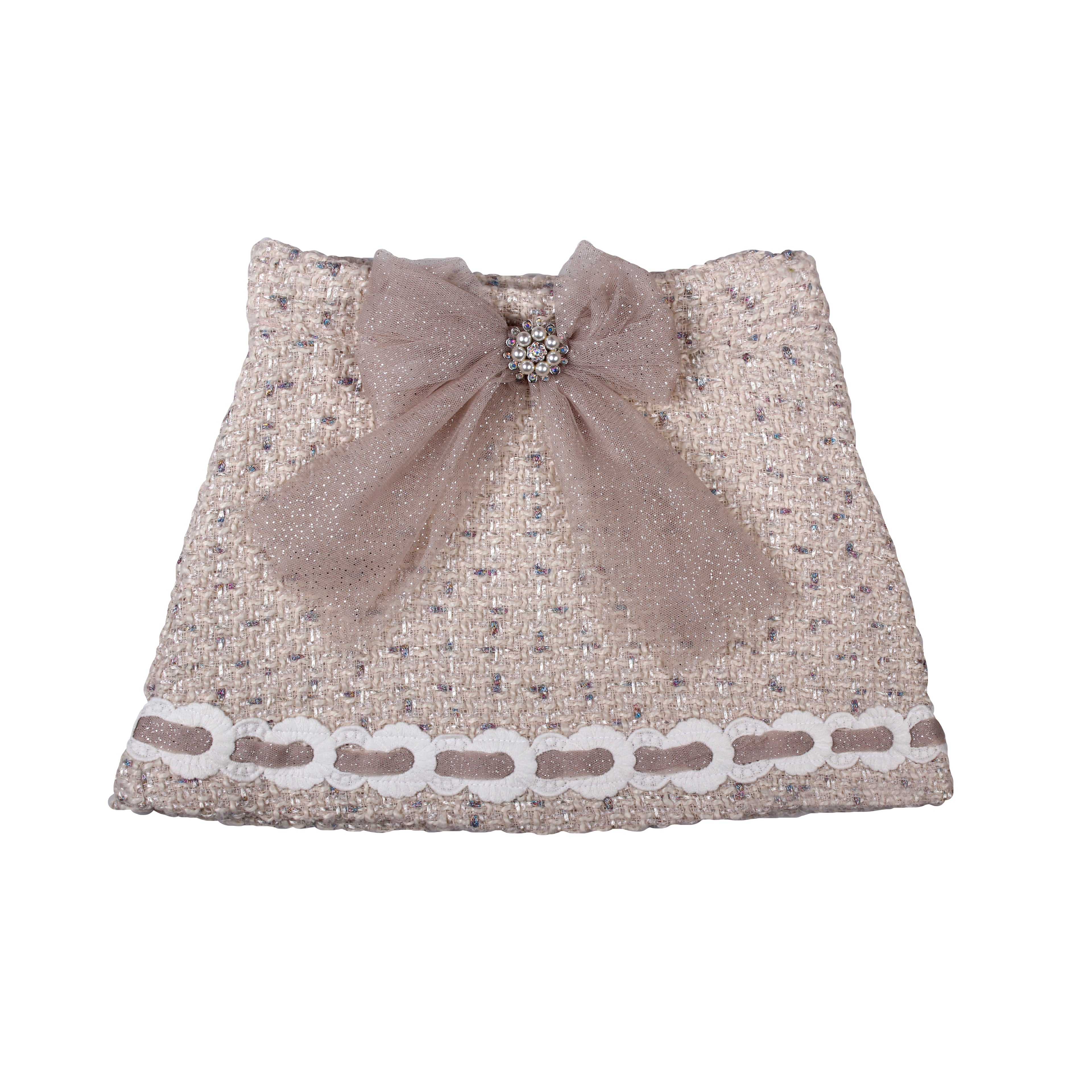AW25 NAXOS Camel Tweed Girls Skirt Set - 7643
