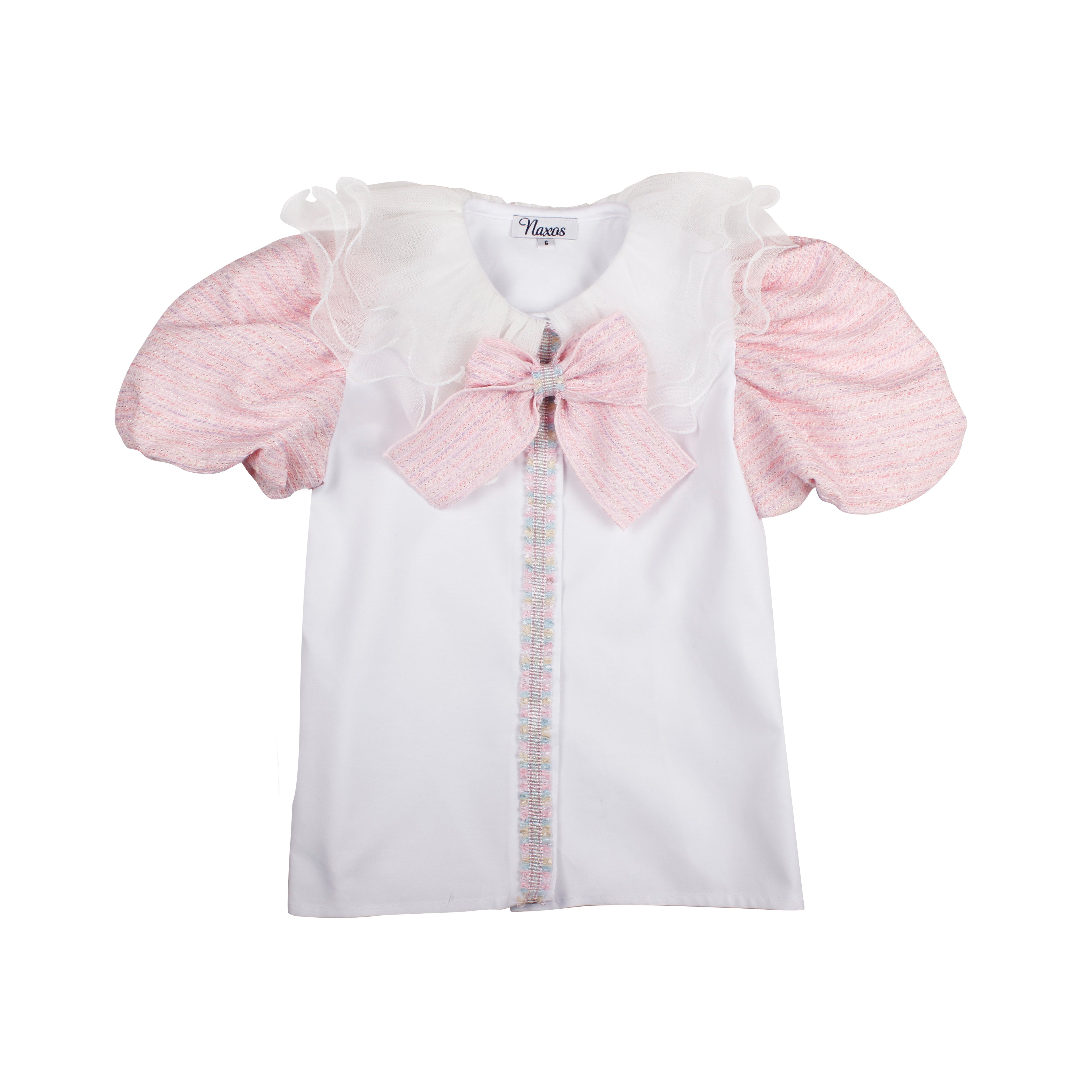 AW25 NAXOS Pink Tweed Girls Short Set - 7659