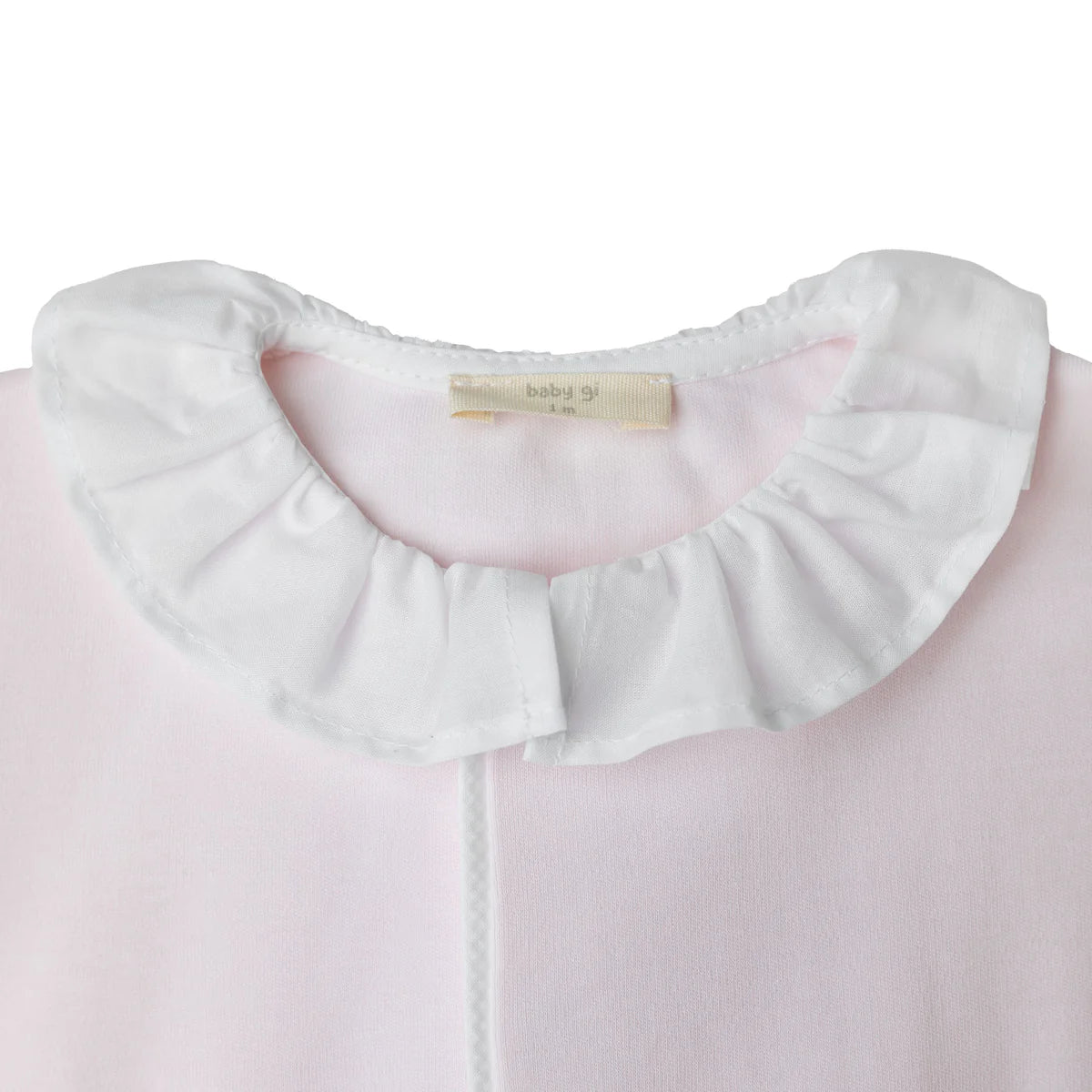 Baby Gi Angel Wings Pink Girls Frill Collar Cotton Babygrow