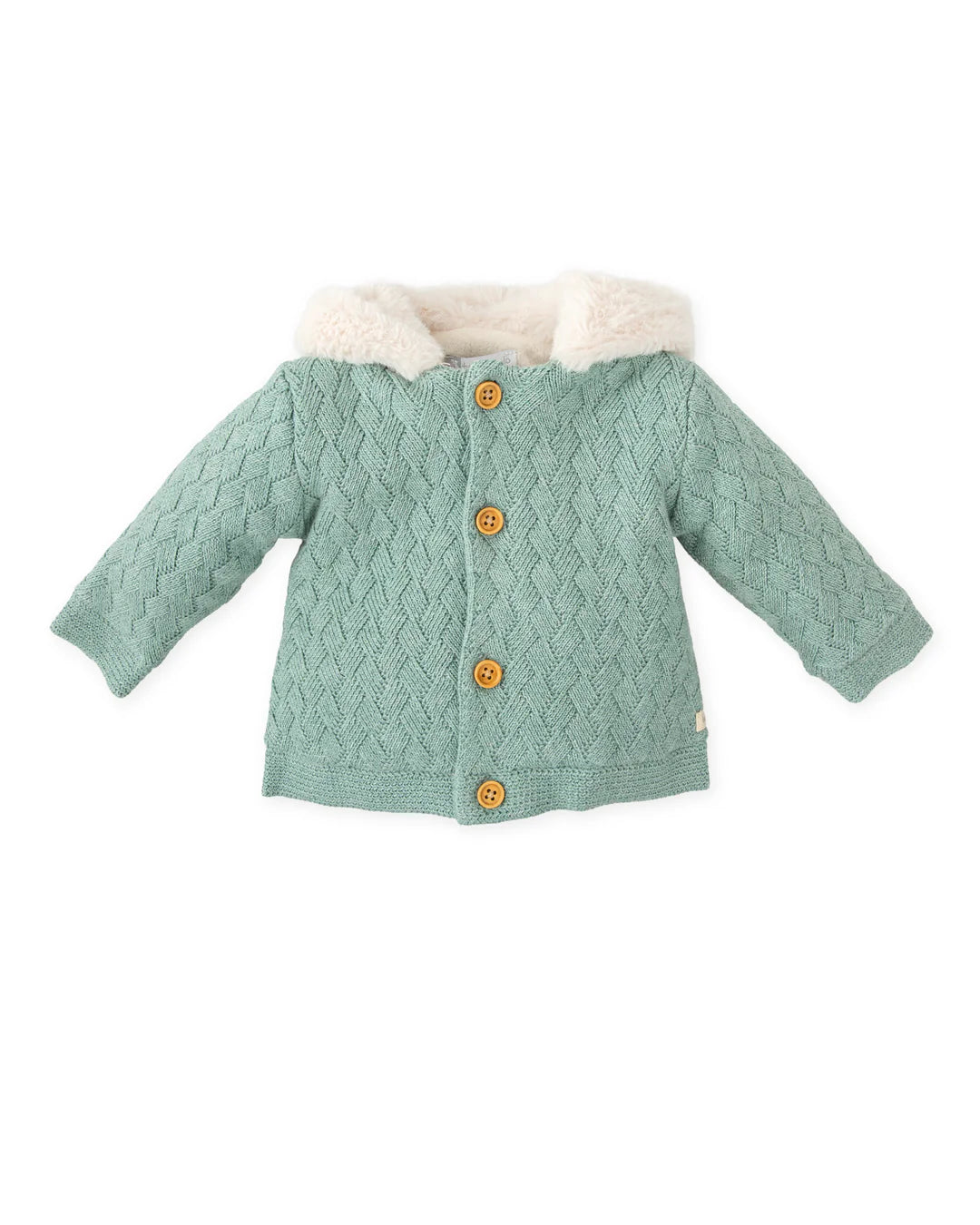 AW25 TUTTO PICCOLO Boys Green & Grey Short Set with Knitted Jacket