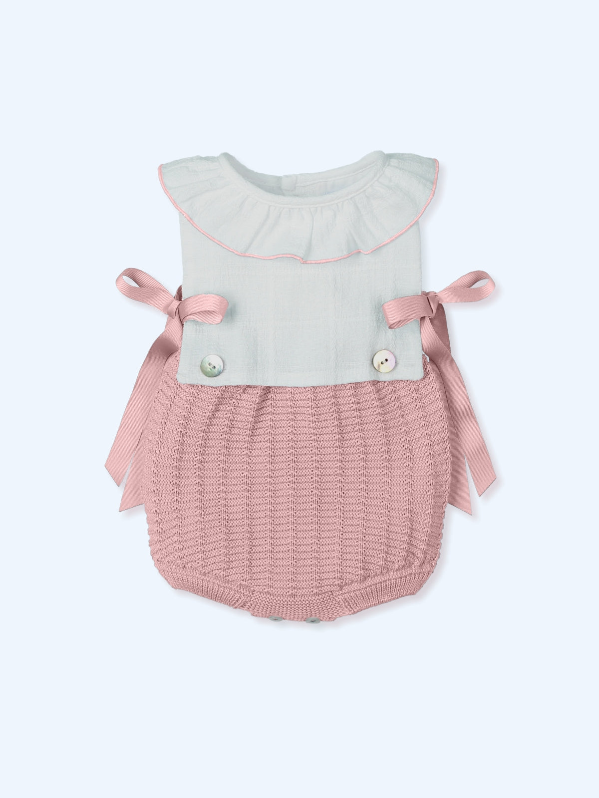 MAC ILUSION SS25 Vibrant Girls Blossom Pink & White Romper - 9707