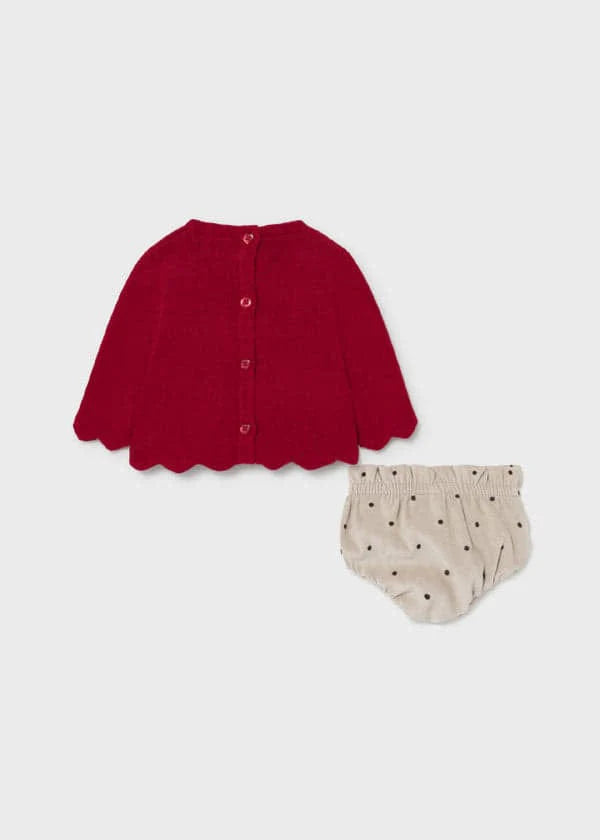 MAYORAL Girls Red & Beige Jam Pant Set - CLEARANCE SALE