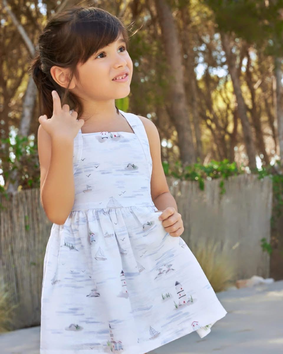 TUTTO PICCOLO SS25 Montpellier Girls Printed Dress