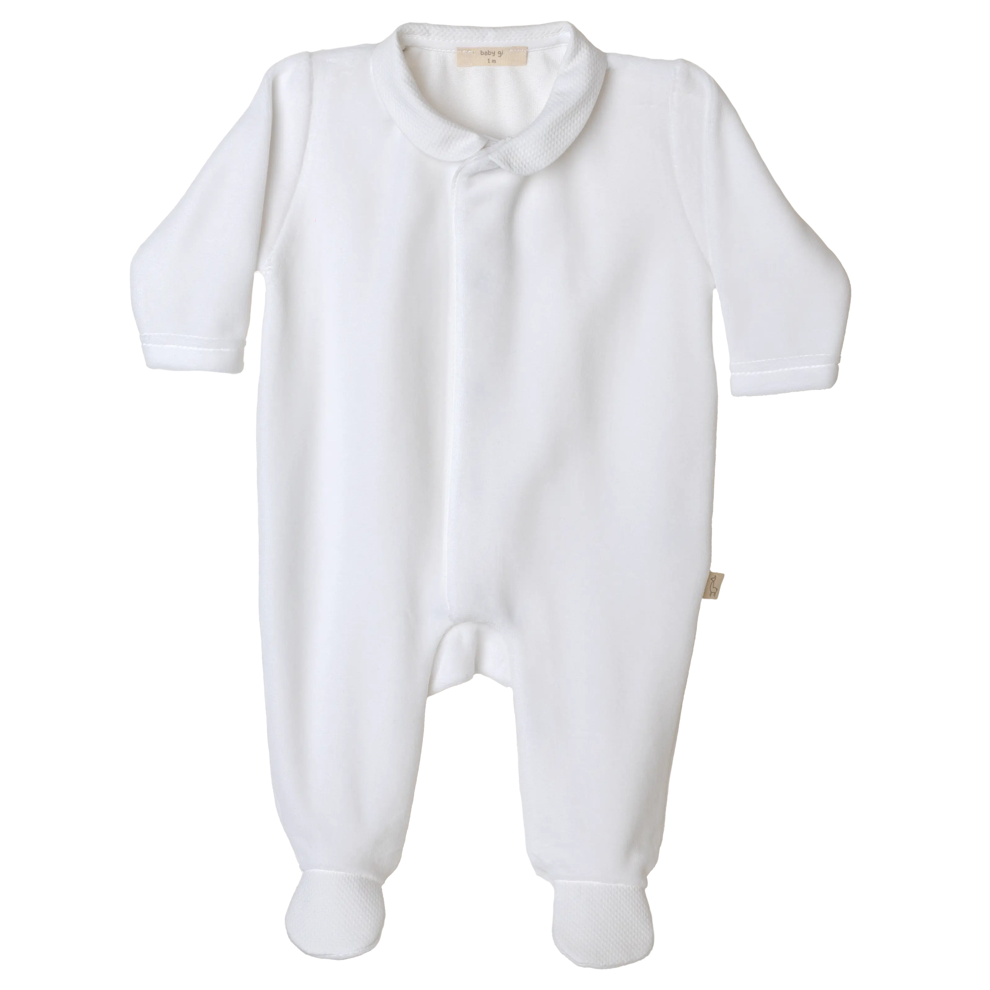 BABY GI Angel Wings White Unisex Peter Pan Collar Cotton Babygrow