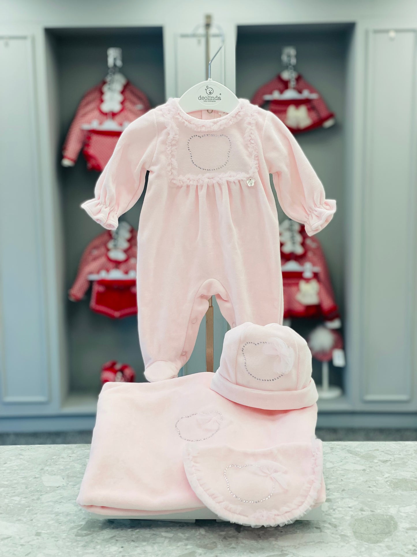 AW25 DEOLINDA Superstar Girls Pink Four Piece Layette Set - 25112
