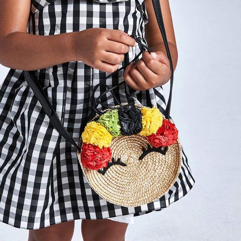 MAYORAL Girls Pom Pom Basket Bag - CLEARANCE SALE