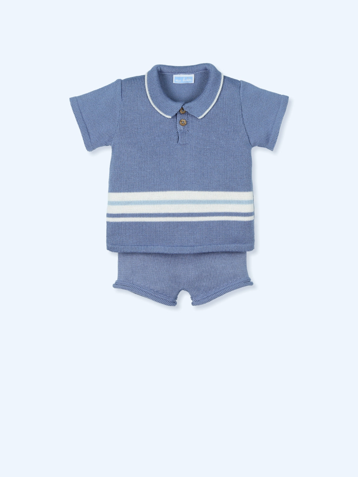 MAC ILUSION SS25 Exotic Boys Provenza Blue Knitted Short Set - 9624