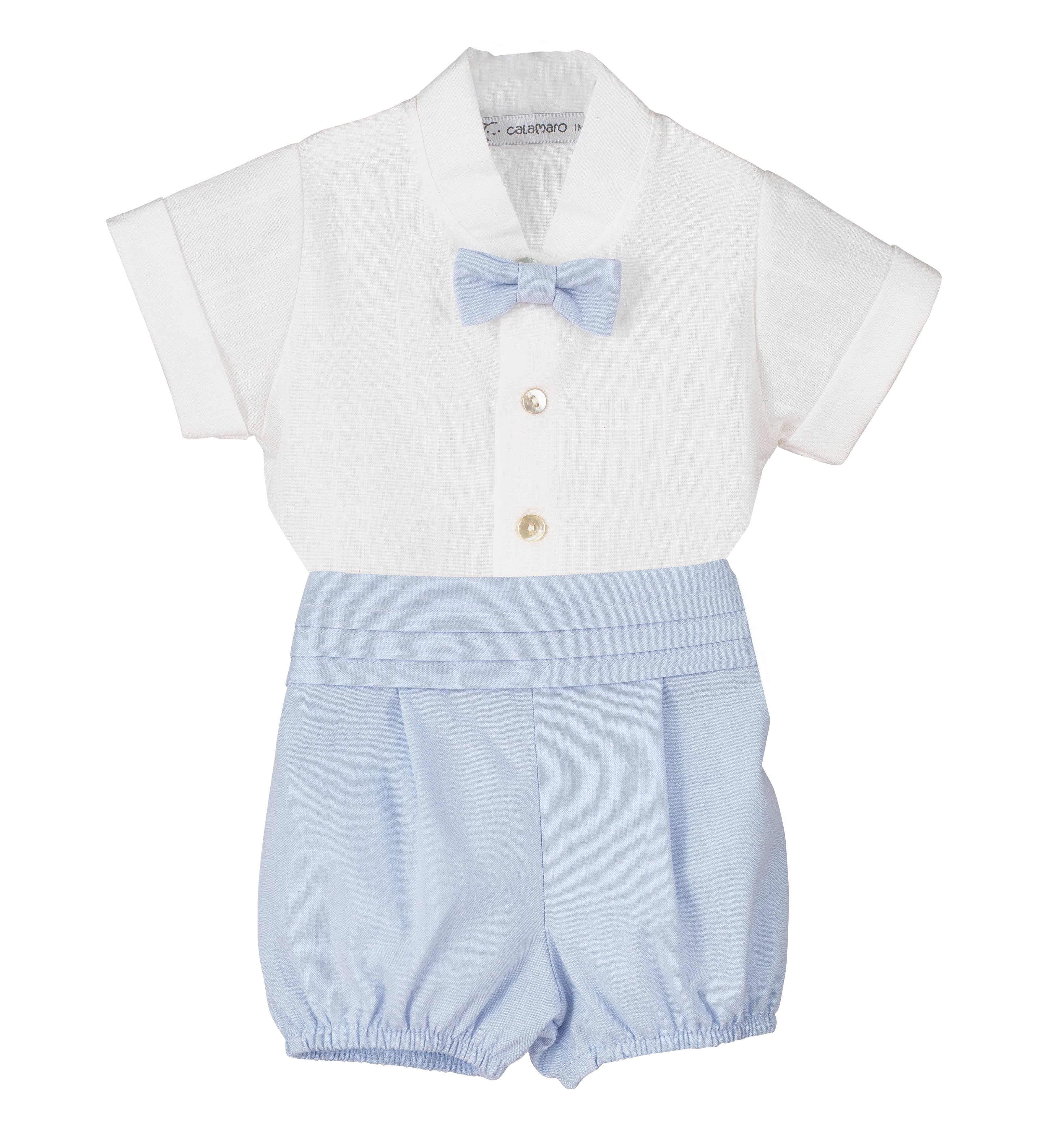 CALAMARO Anis Blue Baby Boys Short Set - 17972B