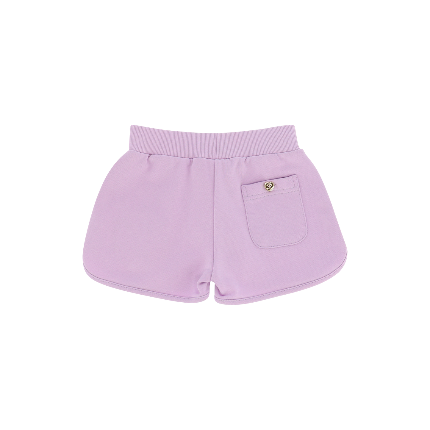 Angel’s Face Smile girls lilac shorts with smiley face motif - back