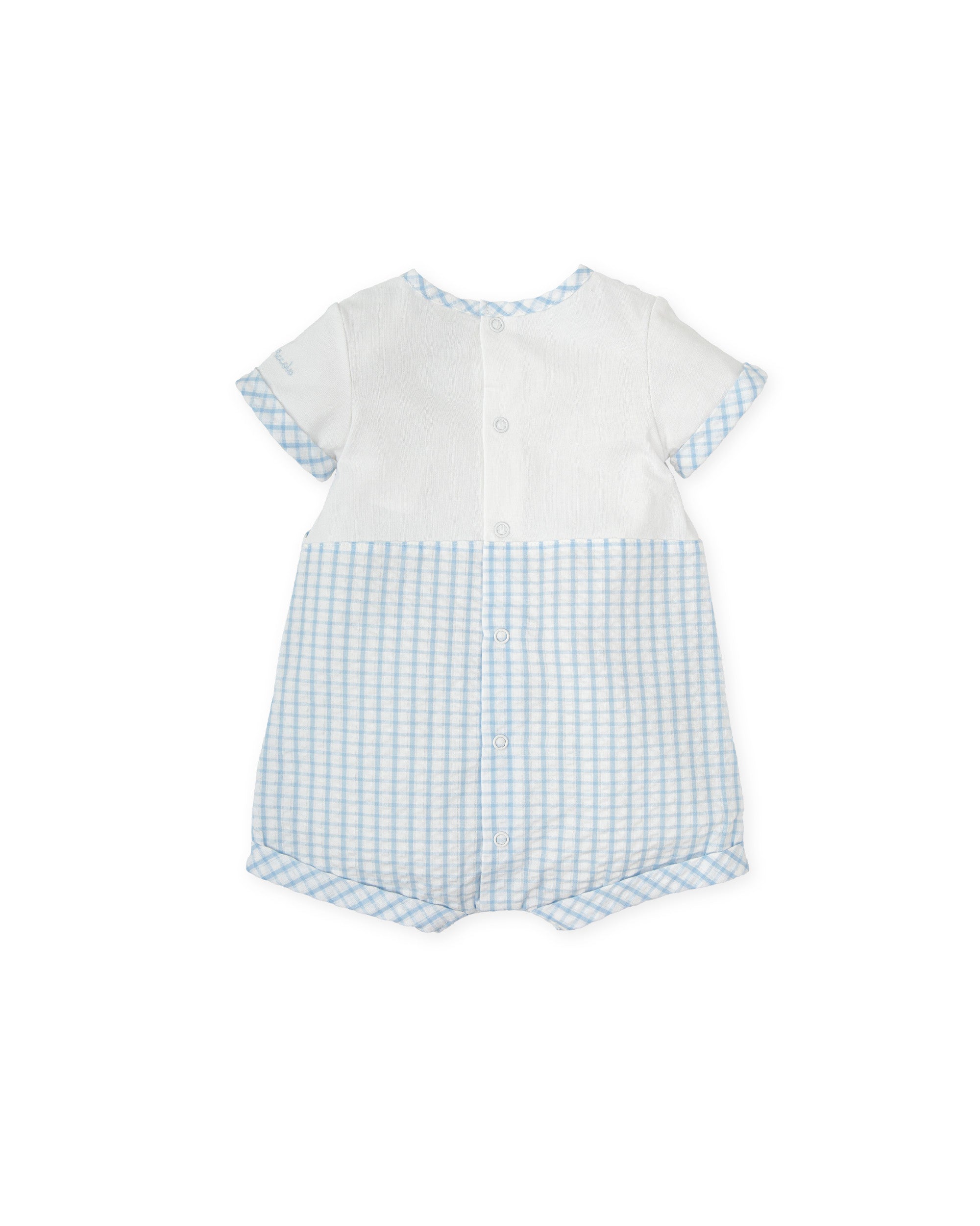 TUTTO PICCOLO SS25 Atenas Boys Blue & White Romper