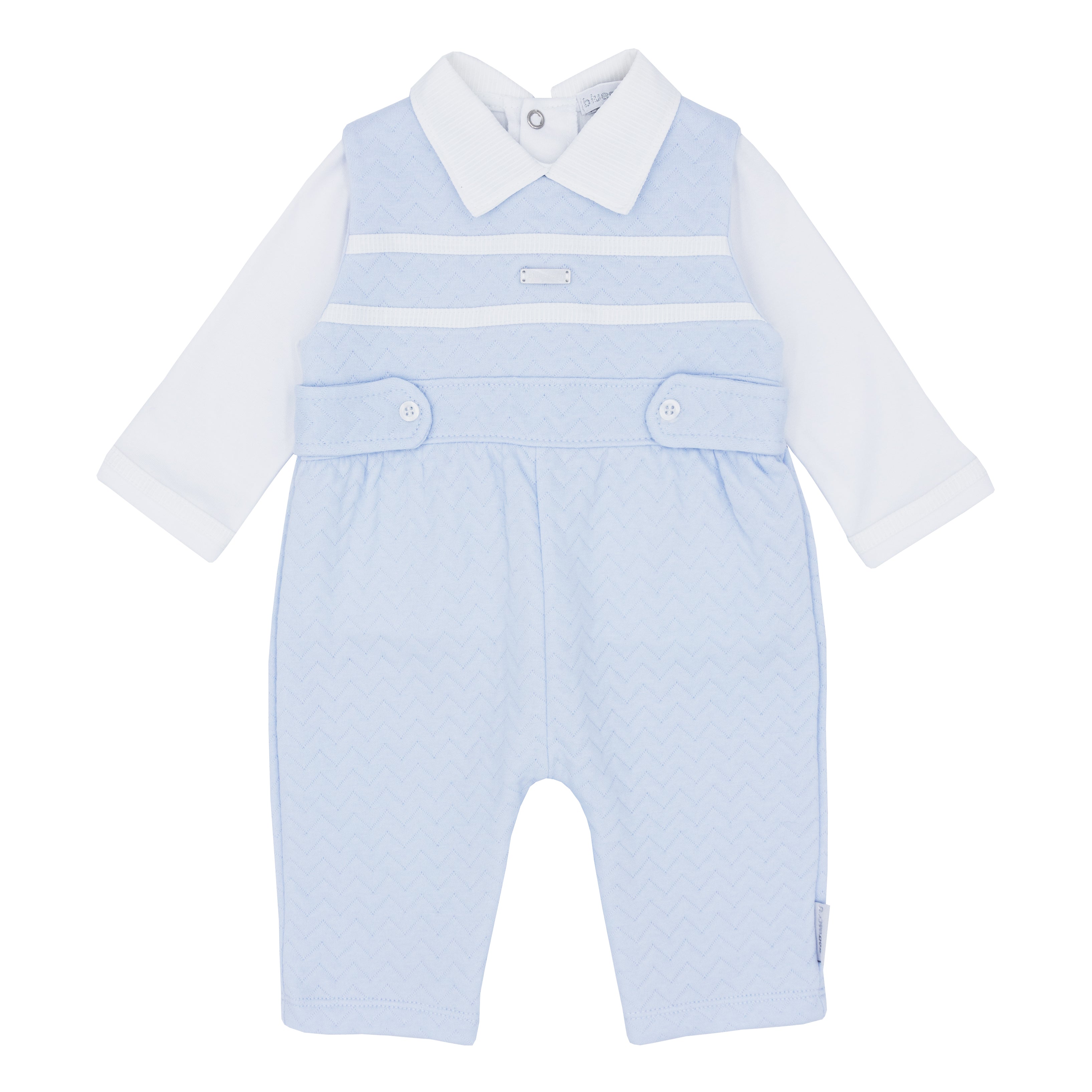 BLUES BABY Braga Boys Blue Dungaree Set - CLEARANCE SALE