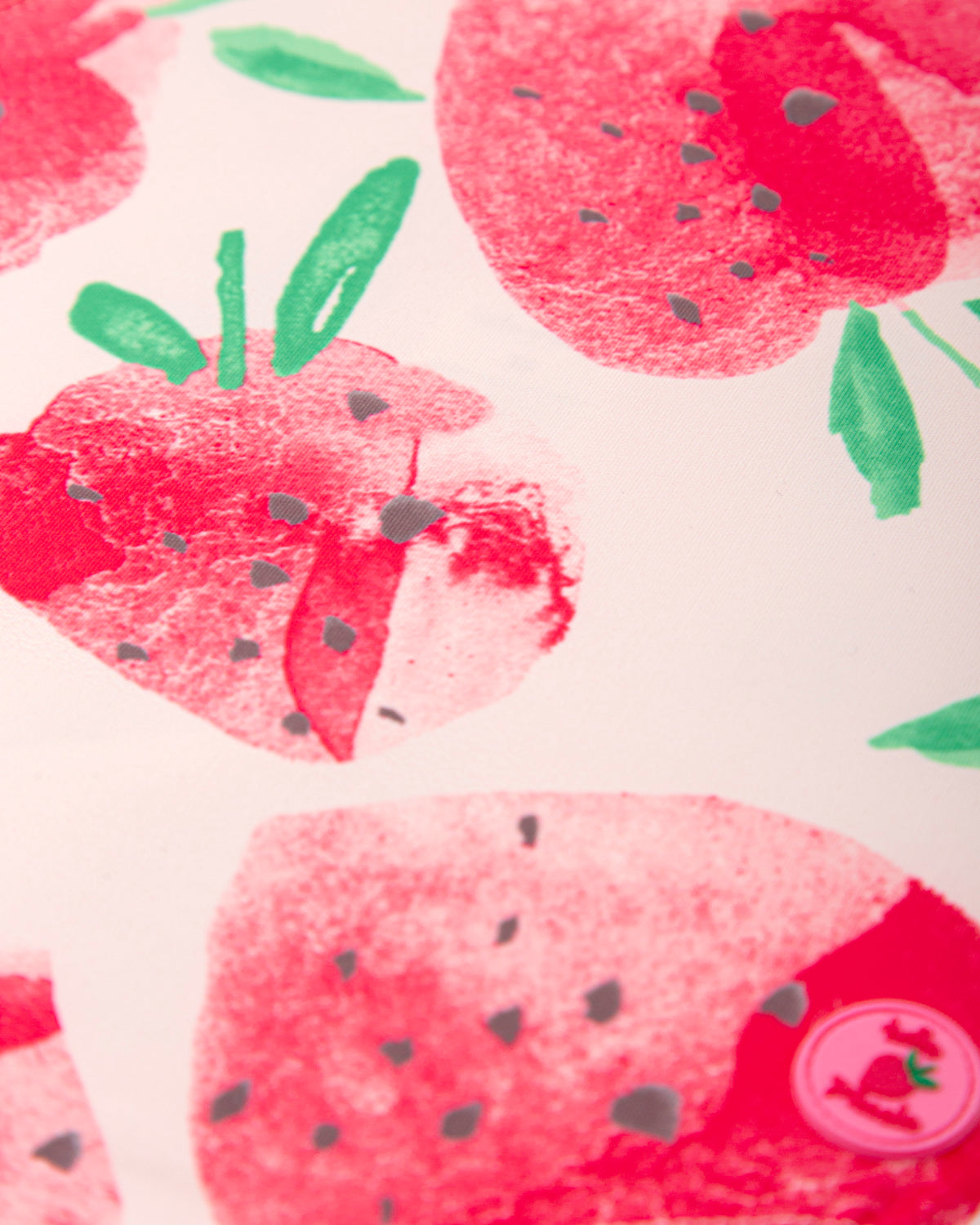 TUTTO PICCOLO Costa Rica Girls Strawberry Print Swimsuit - close up view
