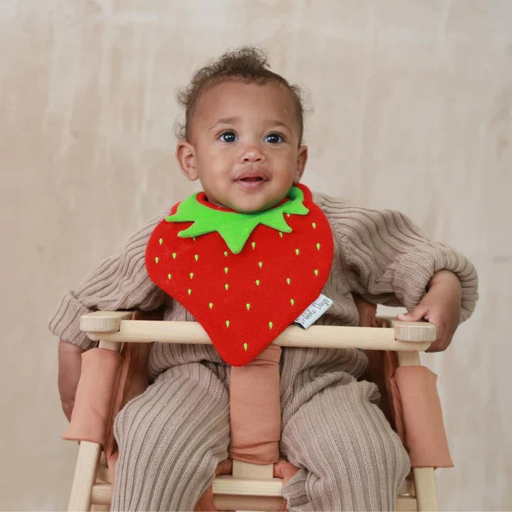 DRIBBLE DAYS Strawberry Red Dribble Bib