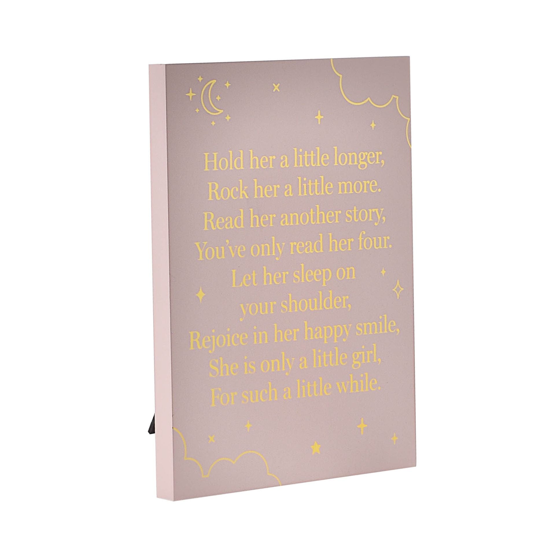 BAMBINO Wooden Standing Plaque - Little Girl