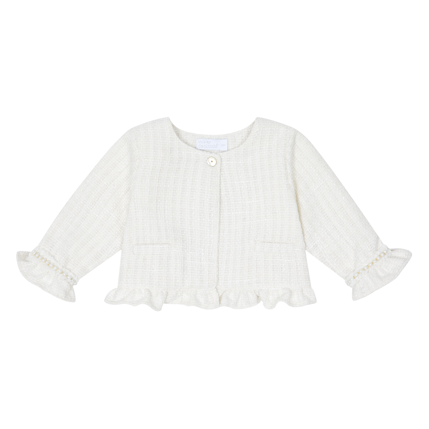 AW25 CHIBC BY DEOLINDA Cream Tweed & Pearl Girls Short Set with Jacket