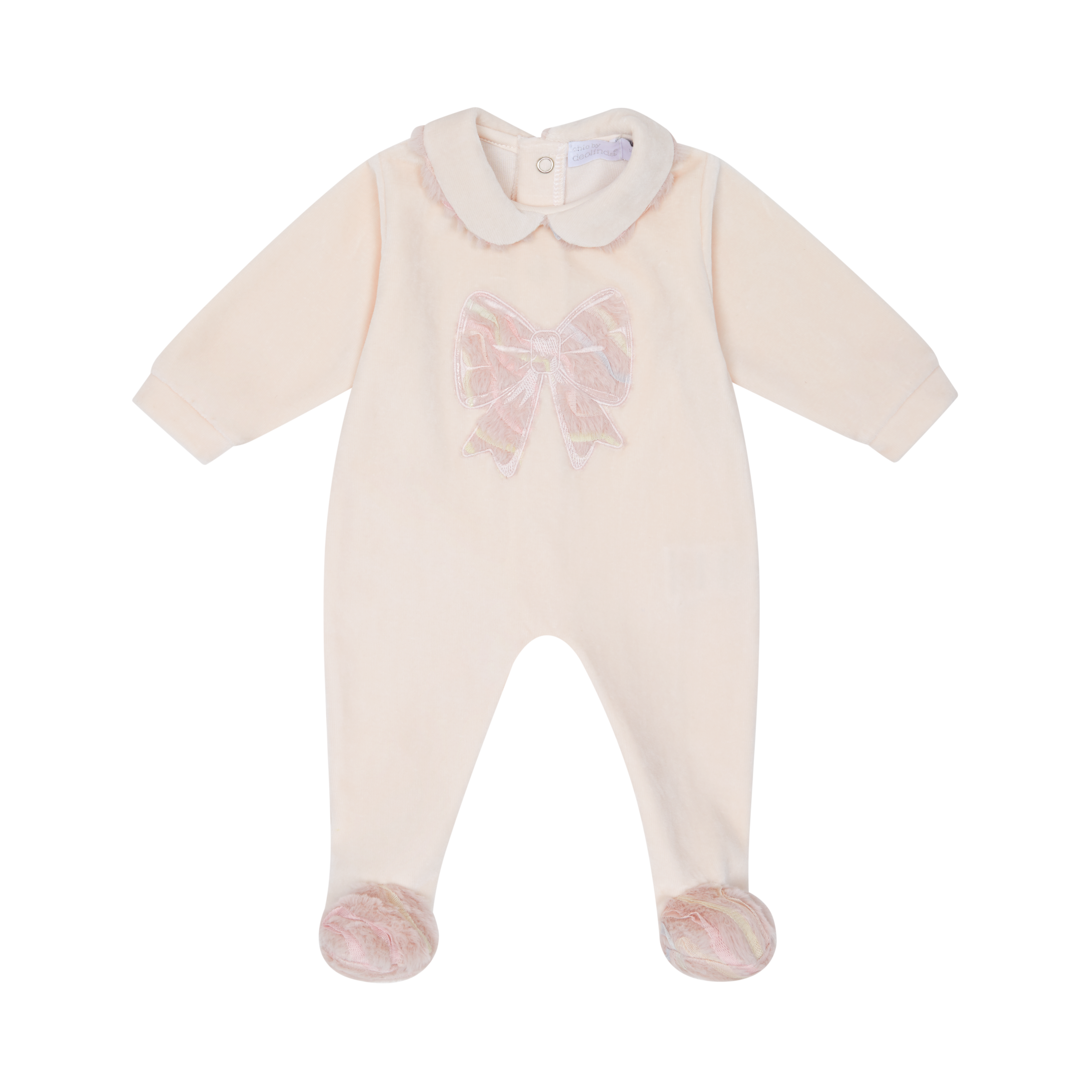 AW25 CHIC BY DEOLINDA Cinderella Girls Pink Velour Babygrow