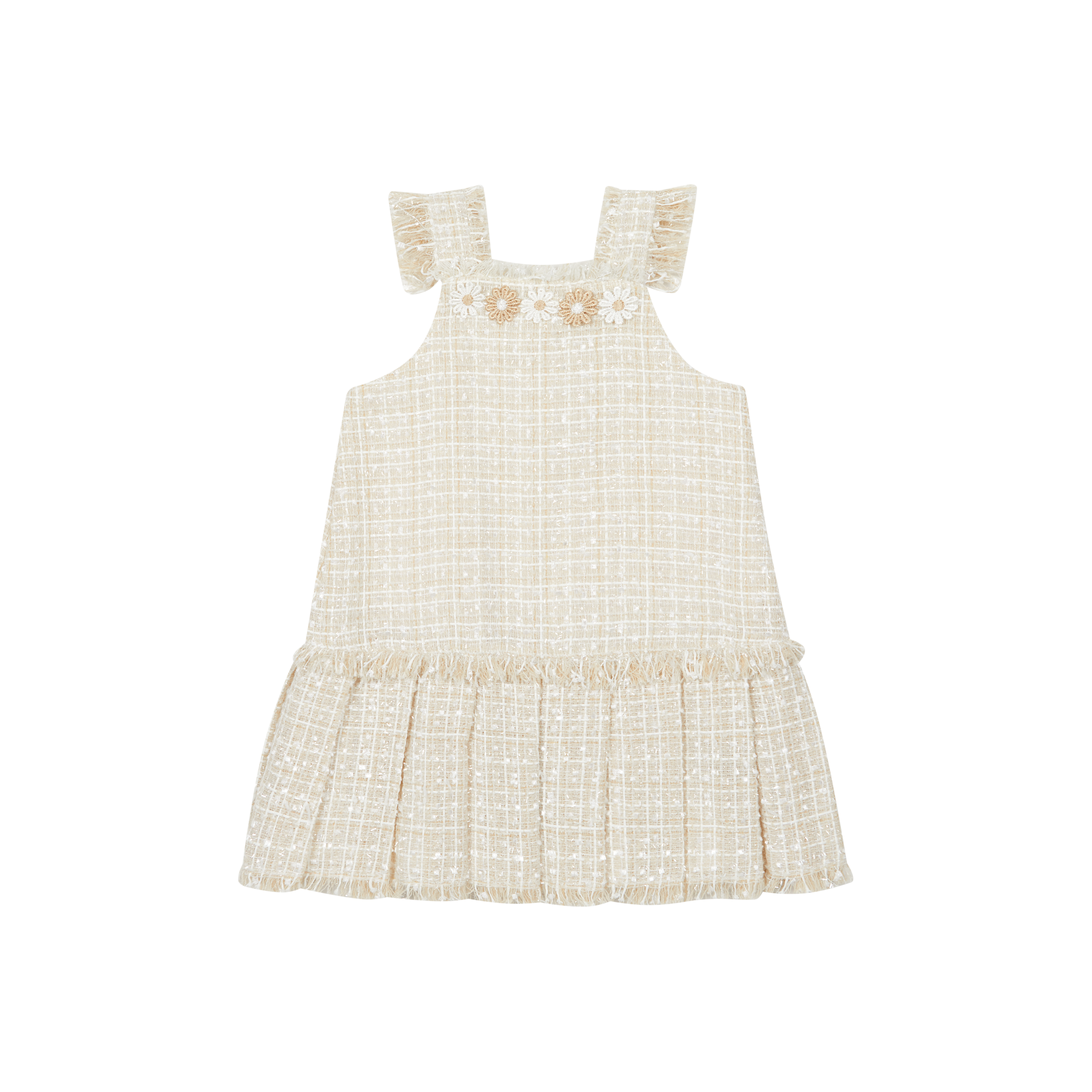 CHIC BY DEOLINDA Daisy Girls Beige Tweed Dress