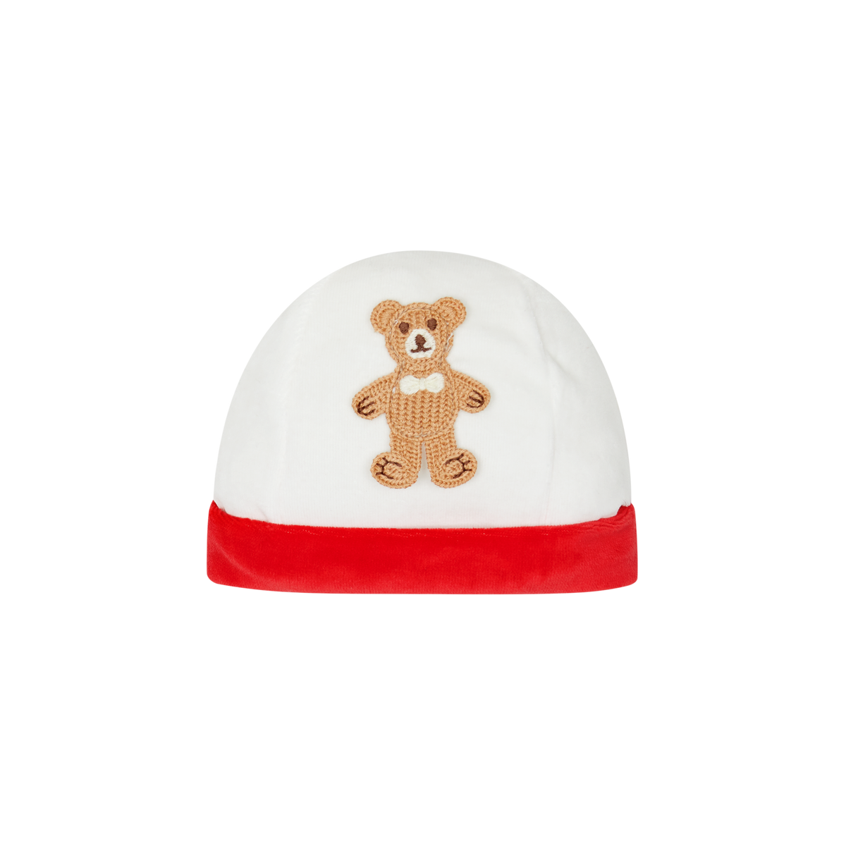 Deolinda Christmas Boys Red Tartan Velour Hat - 25G24