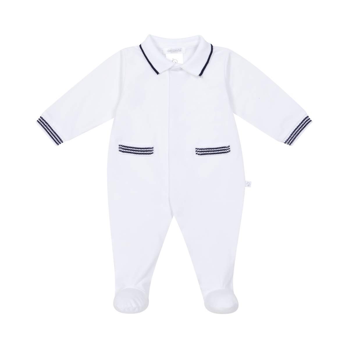 Deolinda Astra boys navy and white babygrow 26120