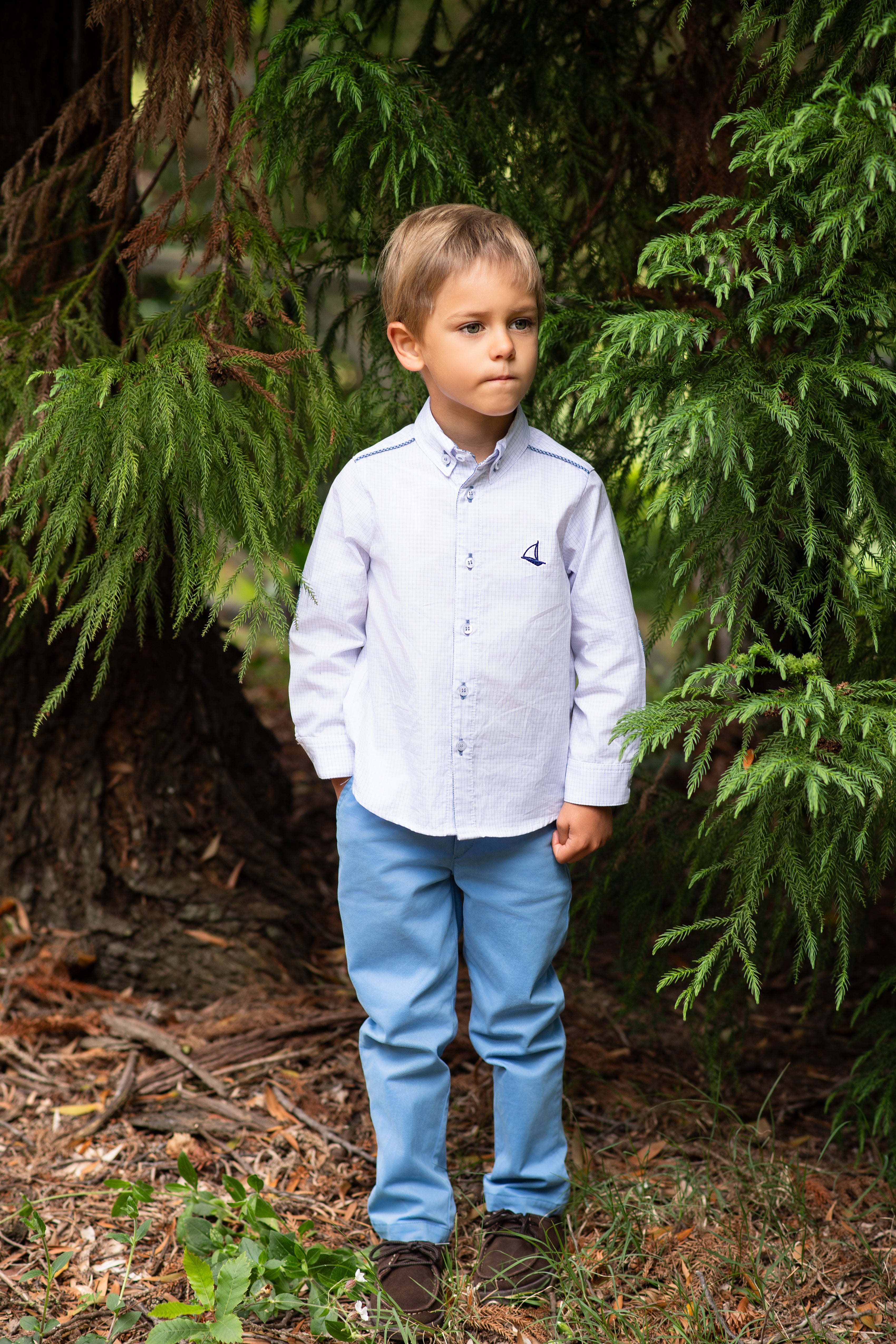 AW24 FOQUE Klein Light Blue Boys Trouser Set - CLEARANCE SALE