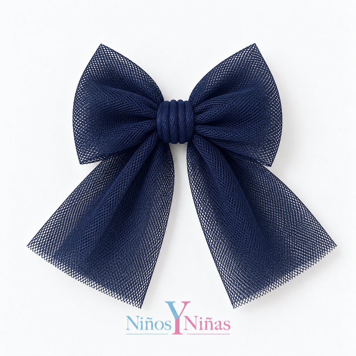 Rahigo Navy Girls Tulle Hair Bow Clip