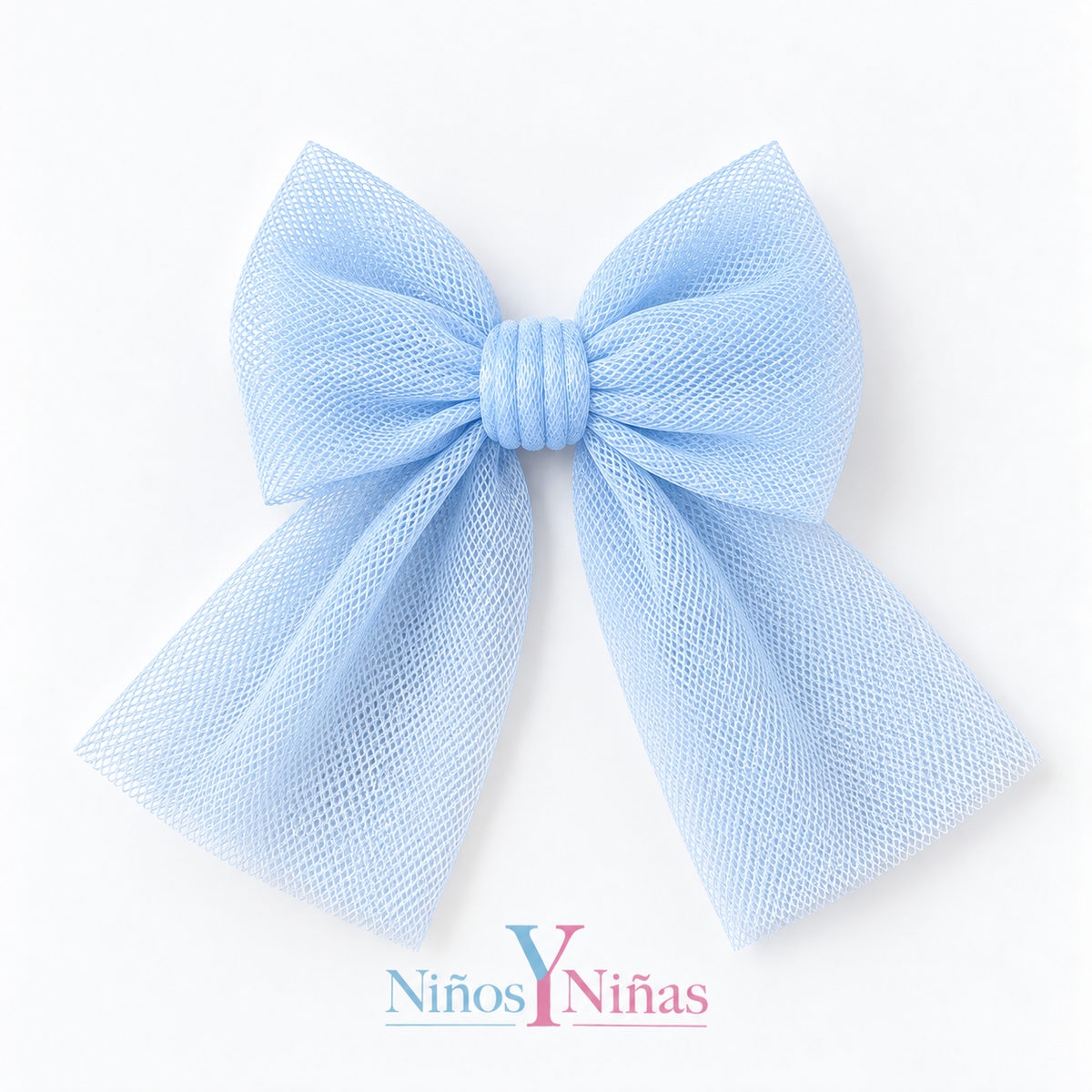 Rahigo Blue Girls Tulle Hair Bow Clip