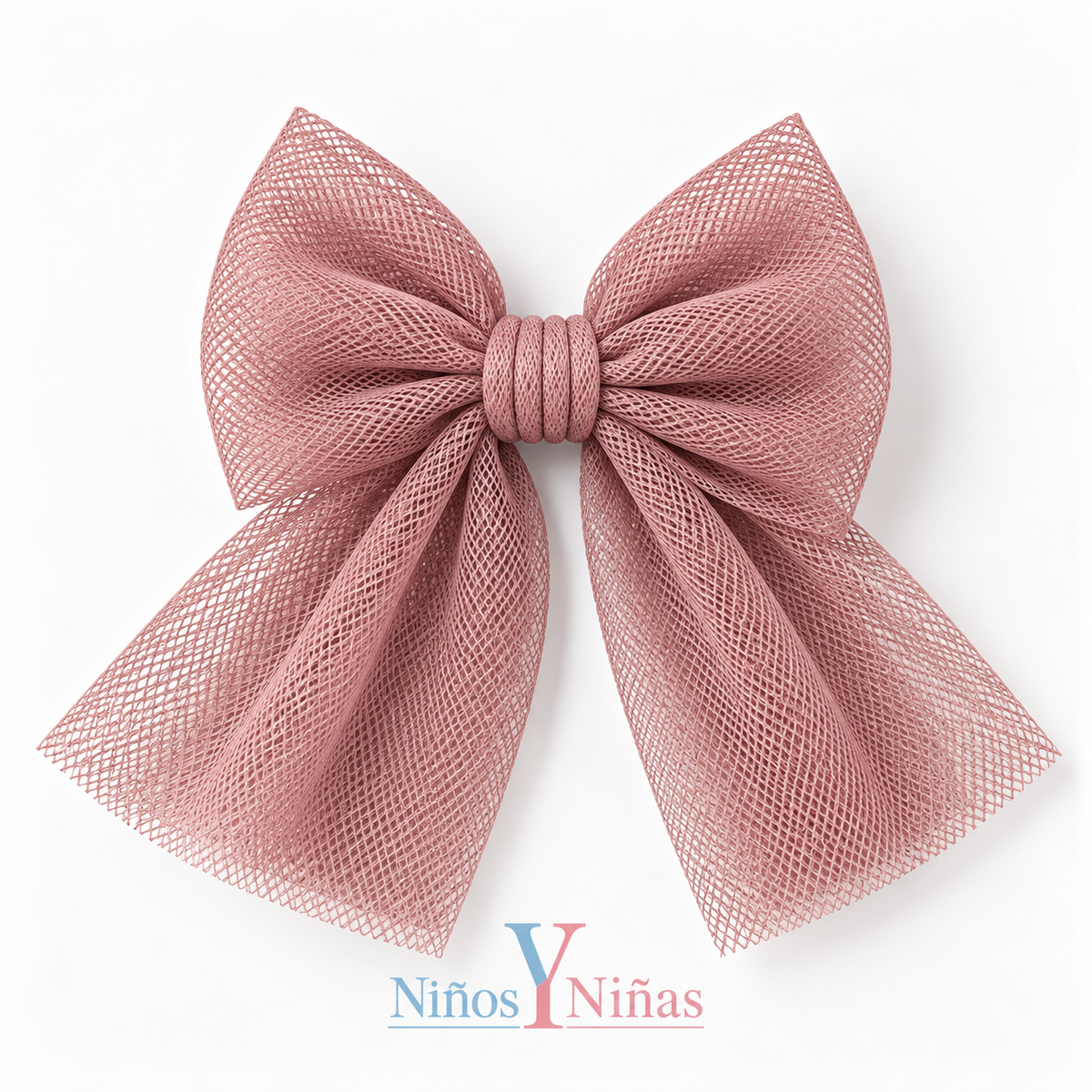 Rahigo Dusty Pink Girls Tulle Hair Bow Clip