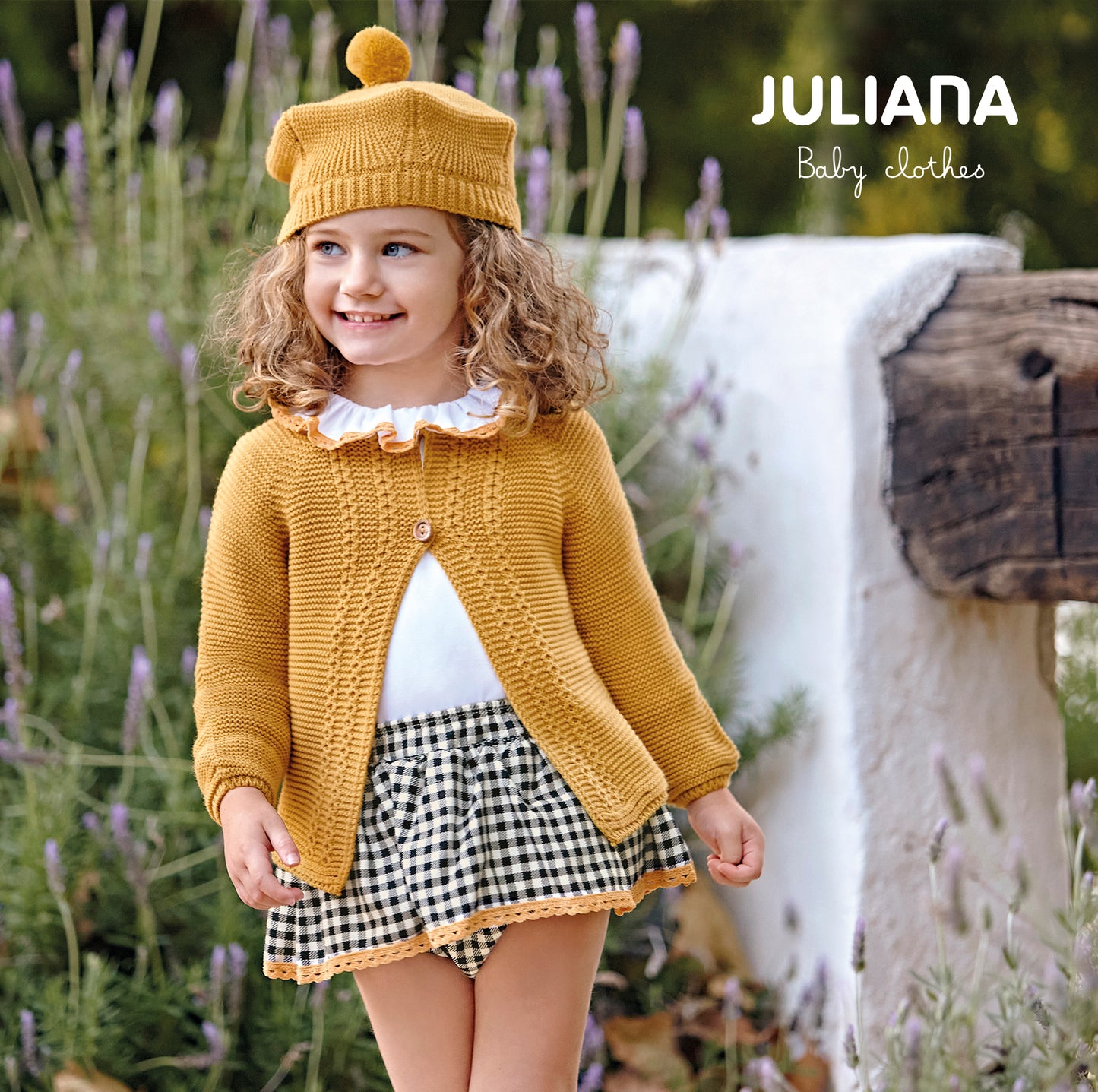 JULIANA Mustard & Black Baby Girls Three Piece Jam Pant Set - J8183