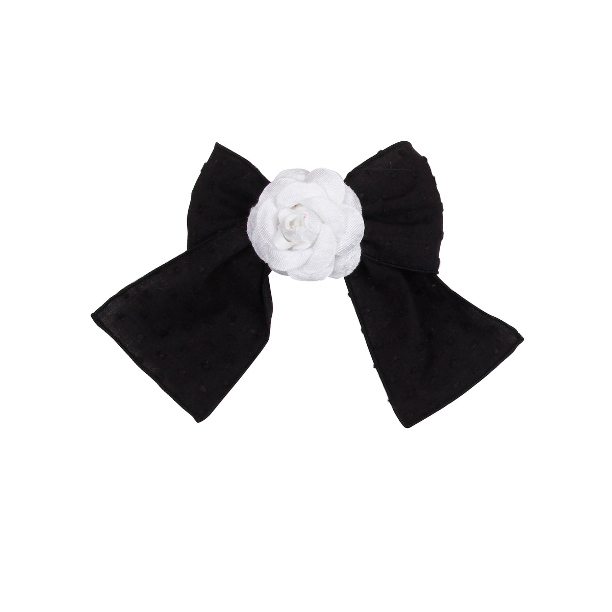 Naxos Camelia Girls Black & White Hair Bow